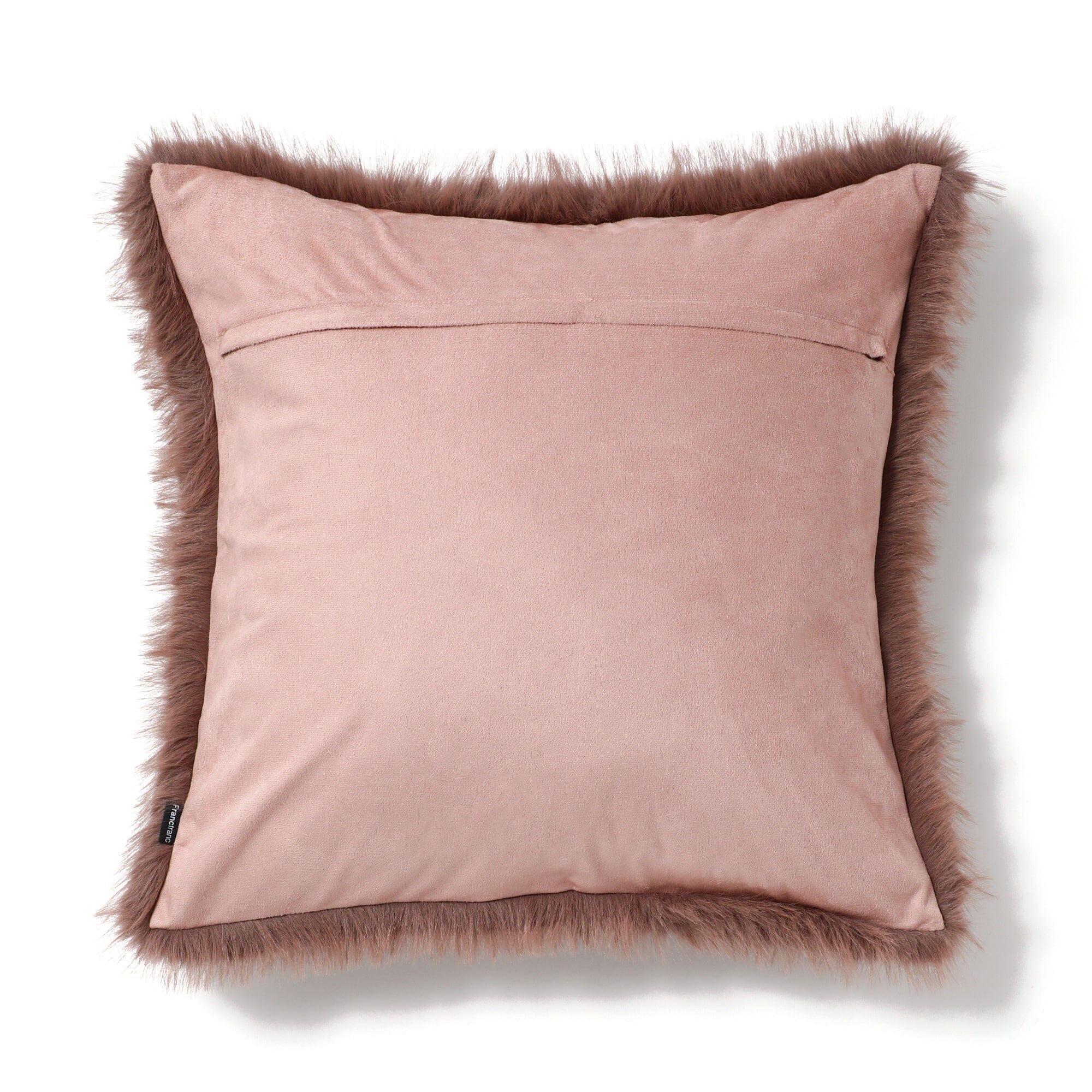 Premium 450x450 Brown Faux Fur Cushion Cover - Soft & Luxurious Throw Pillow Case for Sofa, Bed, Chair Decor - Cozy Home & Office Accessory