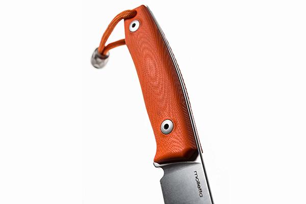 Lionsteel M1 GOR Fixed Blade Knife with Orange G10 Handle - Outdoor Survival, Hunting, Camping & EDC Tactical Knife