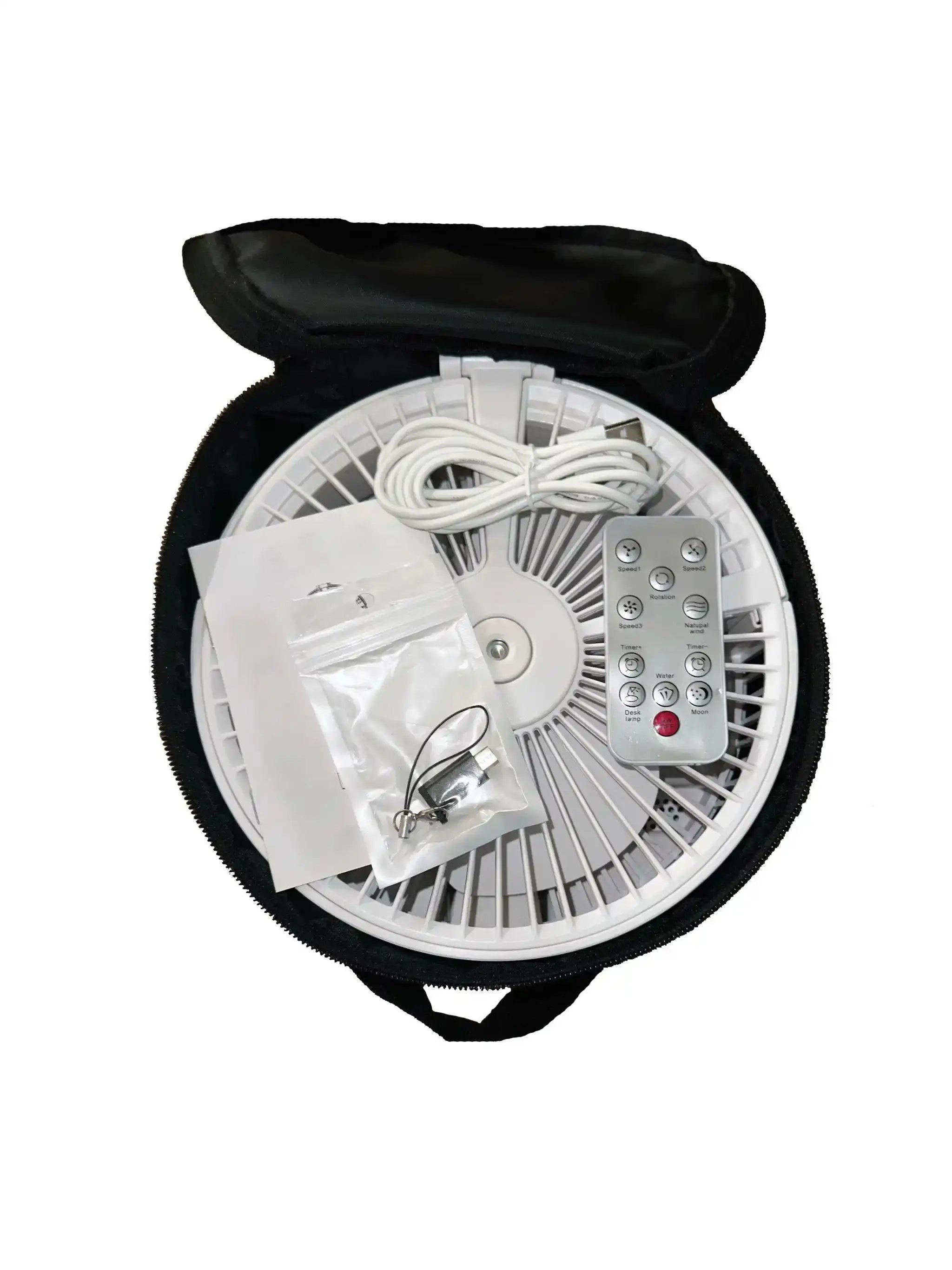 Portable Hydrating Travel Fan with Carrying Case - Perfect for Cruises, Road Trips & Outdoor Adventures | Compact & Lightweight Cooling Fan for Travel