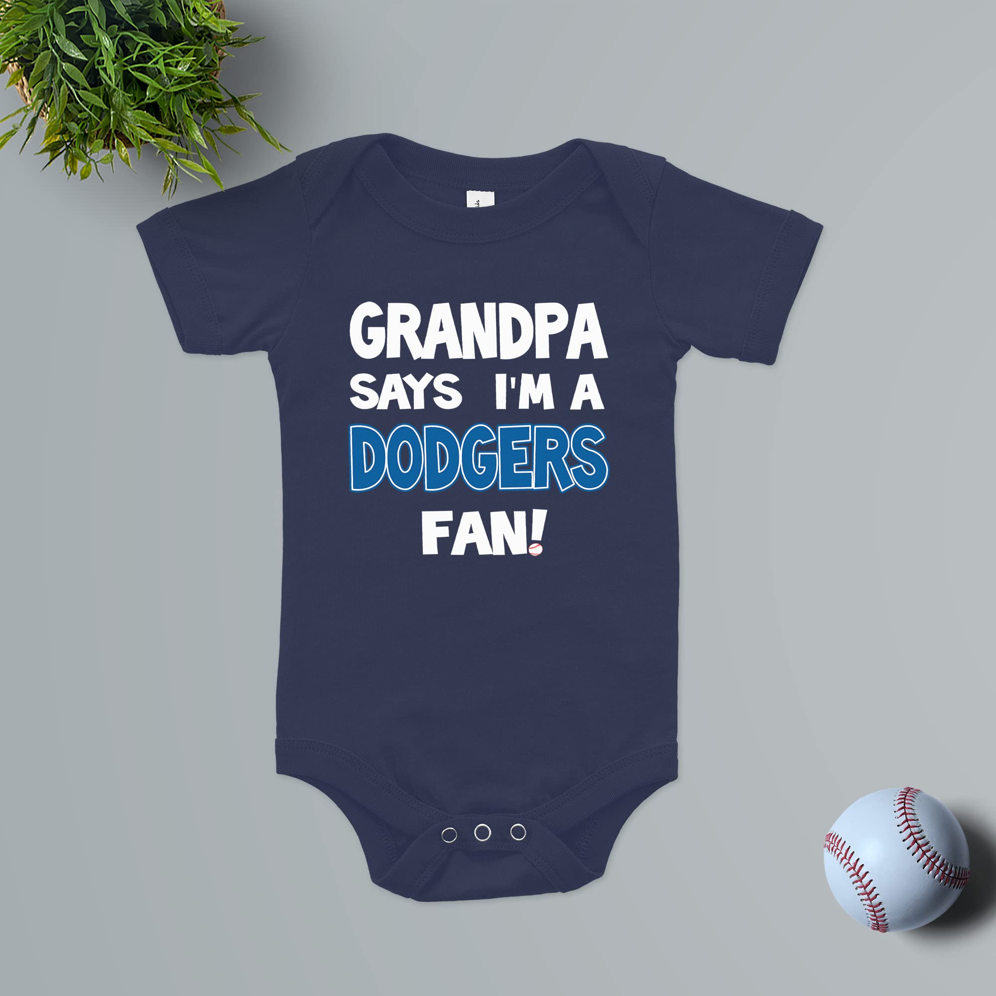 NanyCrafts Dodgers Fan Baby Bodysuit - Cute Baseball Outfit for Boys & Girls - Perfect for Game Day, Family Photos & Fan Events