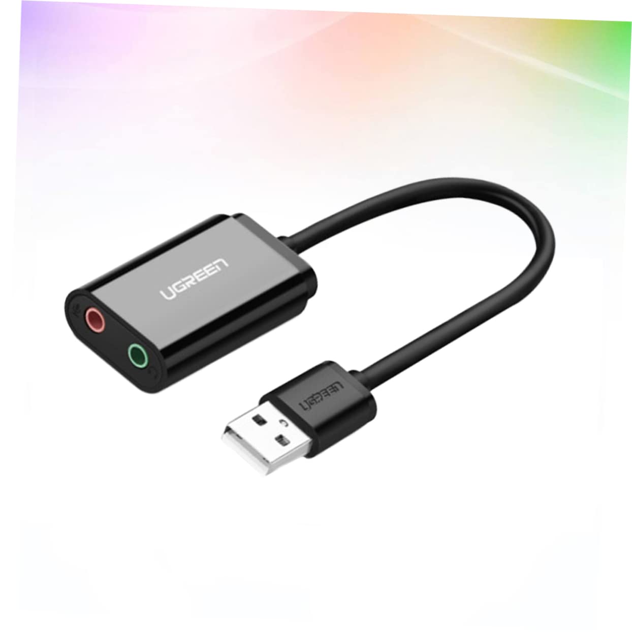 Jojofuny USB 2.0 External Sound Card - Stereo Audio Adapter with Wired Microphone Support for PC/Laptop - Perfect for Gaming, Streaming, and Online Meetings
