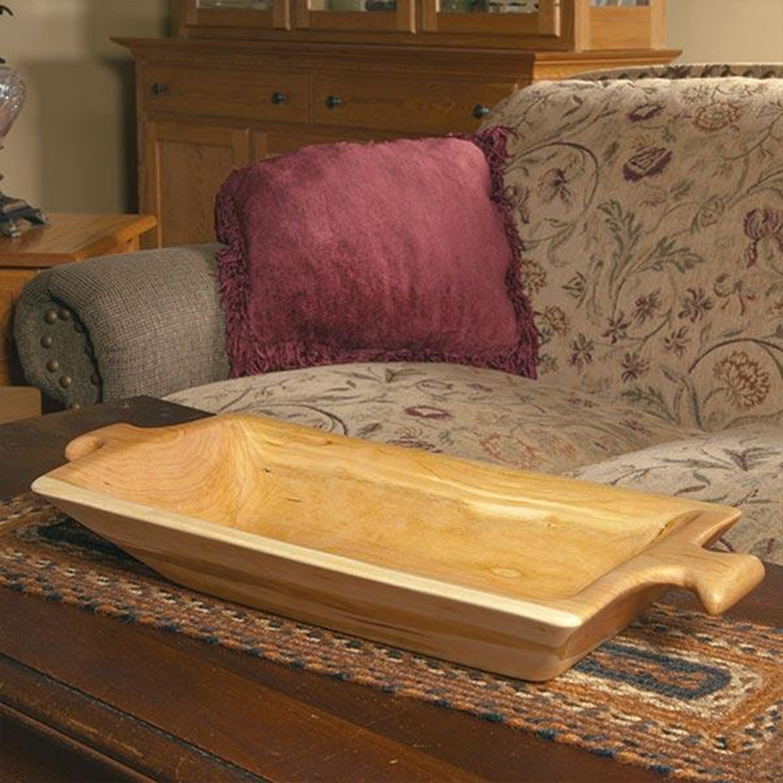 Woodworking Paper Plan for Rustic Country Dough Bowl - DIY Wooden Bowl Blueprint for Home Decor & Kitchen Use