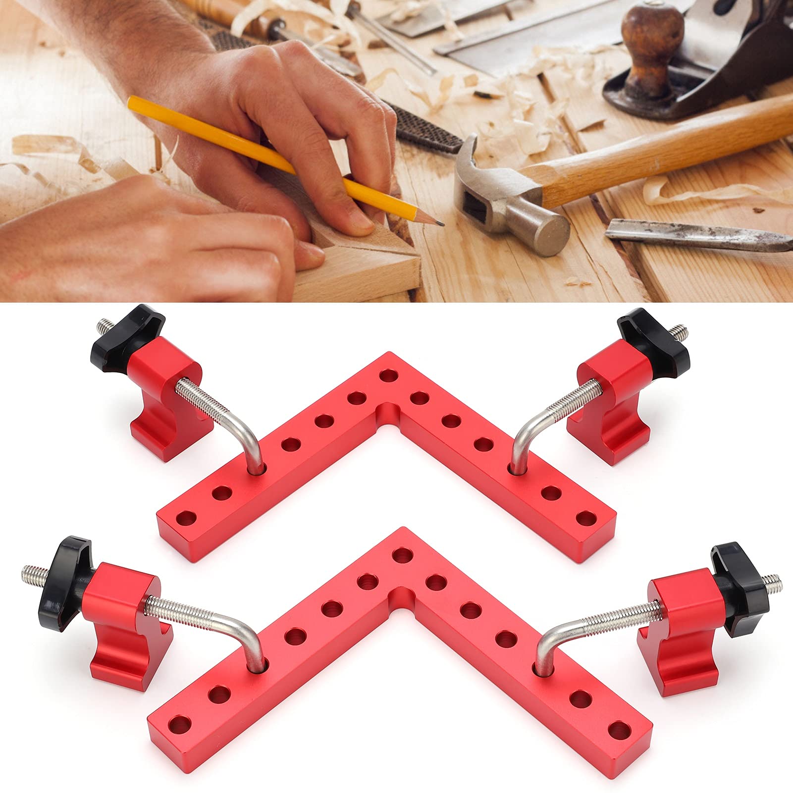 90 Degree Right Angle Positioning Ruler Set - Precision Woodworking Square Measuring Tool Kit for Cabinet, Drawer & Furniture Making | Perfect for DIY Projects & Professional Carpentry