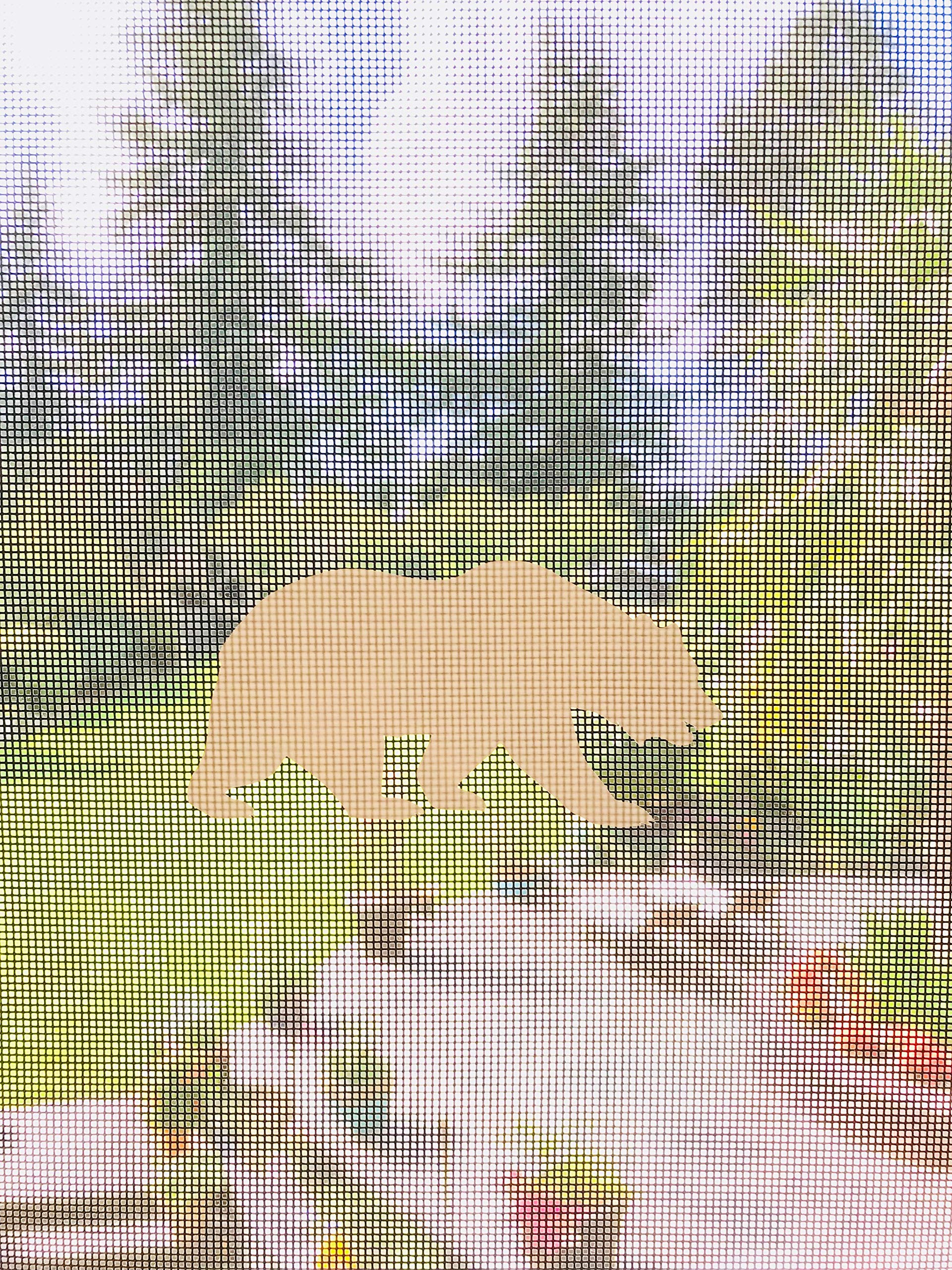 Retractable Screen Door Decors - 5-Pack Safety Decals for Windows & Doors - Child & Pet Protection - Bird Alert Stickers - Bear Design (Black) - Perfect for Homes, Schools & Daycares