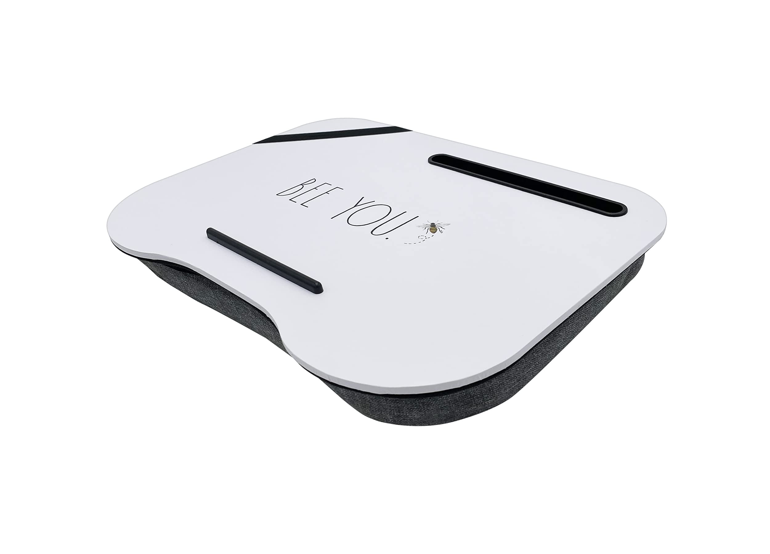 Rae Dunn Lap Desk with Cushion - Portable Laptop Pillow Desk for Bed, Couch & Car - Lightweight Work Table for Writing, Reading, Eating & Computer Use - Perfect for Students, Office & Home Use - Great Gift for Kids & Adults