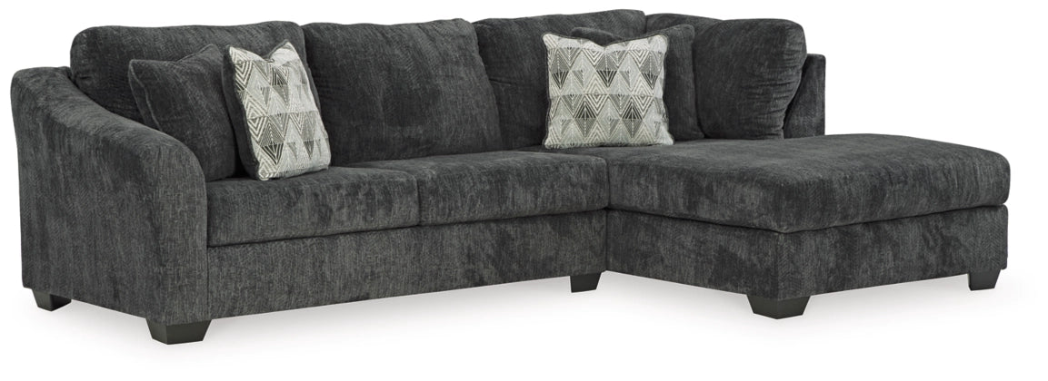 Biddeford 2-Piece Sectional Sofa with Right-Hand Facing Chaise Lounge - Modern Living Room Furniture for Small Spaces & Apartments