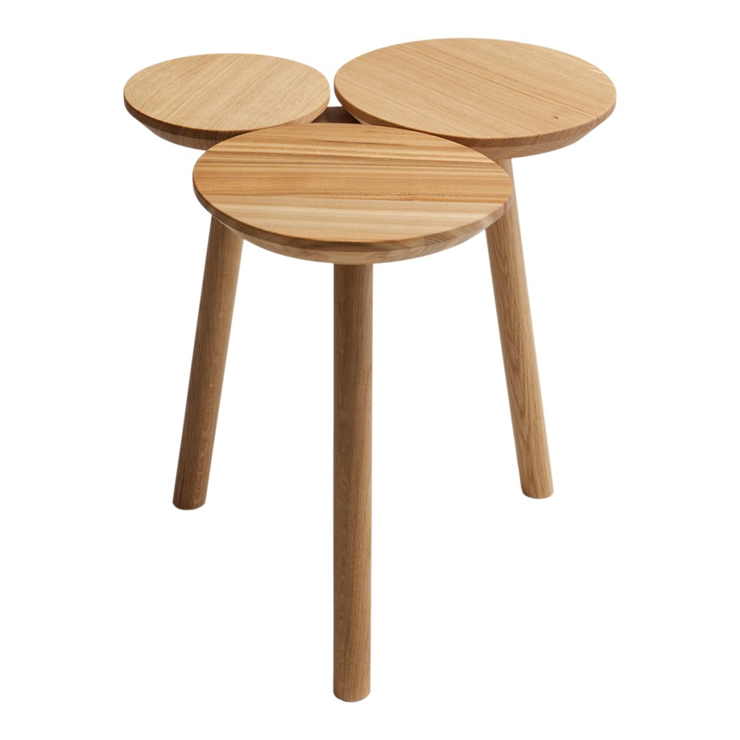 Nao Tamura July Stool Table by Nikari - Modern Scandinavian Wooden Side Table for Living Room, Bedroom, or Office Decor
