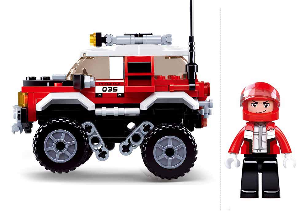 SlubanKids Creative Building Blocks Set - 120PCS STEM Educational Toys for Boys & Girls Ages 6-12 | Build Your Own Red Offroad Vehicle | Perfect for Birthday Gifts, Classroom Activities & Family Bonding Time