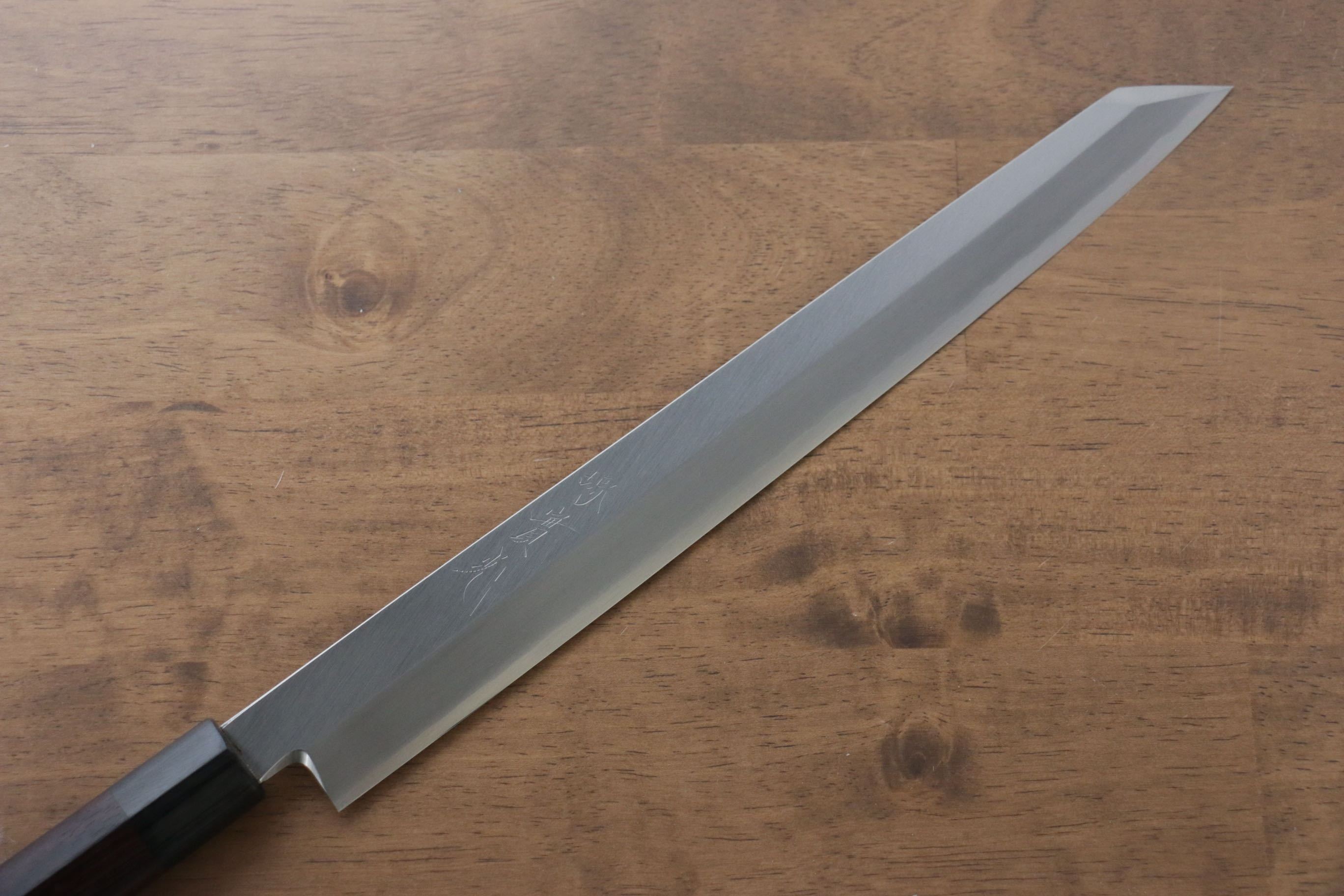 Premium Jikko Silver Steel Kiritsuke Yanagiba Knife 300mm - Japanese Chef Knife with Shitan Handle for Sushi, Sashimi & Precision Cutting