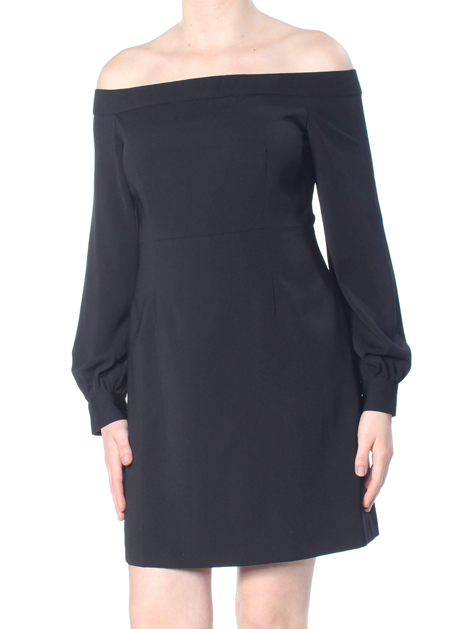 Elegant Women's Off The Shoulder Cocktail Dress for Evening Parties, Date Nights & Special Occasions - Flattering Ruffled Neckline & Bodycon Fit