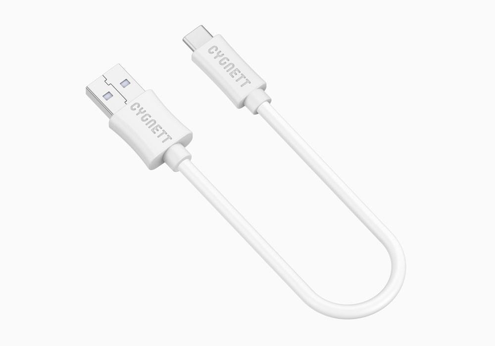 Cygnett 10cm USB C to USB A Fast Charging Cable in White (CY2043PCUSA) - Perfect for Smartphones, Tablets & Laptops Charging & Data Transfer