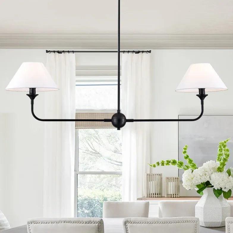 Modern 2-Light White Glass Kitchen Island Pendant Lighting Fixture - Perfect for Dining Room, Breakfast Nook & Farmhouse Decor
