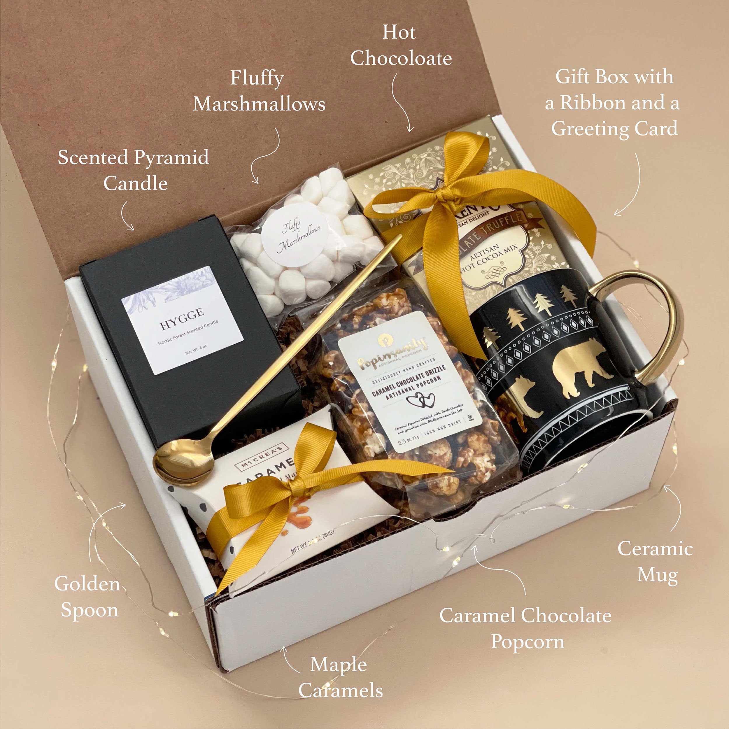 Christmas Gift Box for Women & Men - Holiday Mug, Scented Candle & Treats Set | Perfect for Office Secret Santa, Family Gifts & Holiday Parties