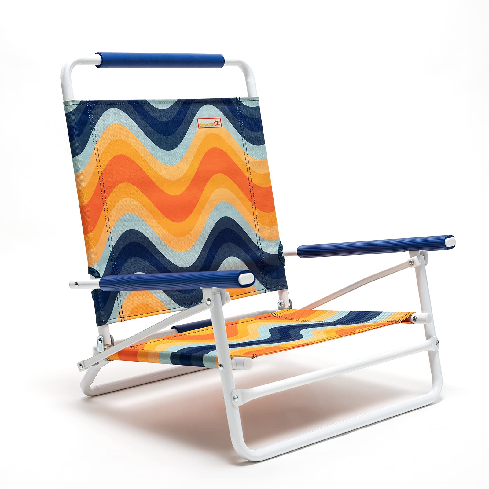 SunnyFeel Low Folding Beach Chair - Lightweight Portable Sand Chair for Adults, Heavy Duty 225 lbs Capacity - Foldable Camping Chair for Beach, Lawn, Outdoor, Travel, Picnic & Concert - Perfect for Relaxing at the Shore, Backyard BBQs, and Outdoor Events