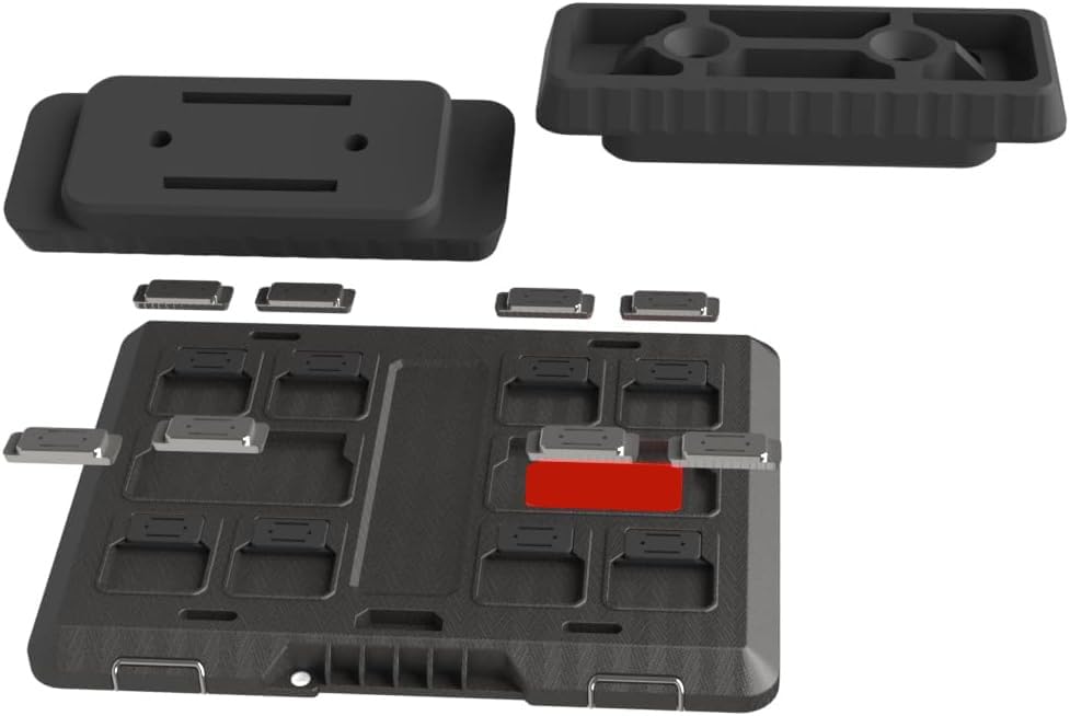 NyVoozy Milwaukee Packout Mounting Feet - 10 Pack Black Heavy Duty Tool Organizer | Compatible with Milwaukee Packout System | Workshop, Garage & Job Site Storage Solution