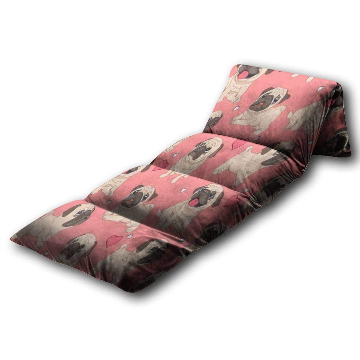 Funny Cartoon Puppies Pink Floor Pillow - Soft Kids Lounger for Reading & Playing Games, Queen Size Floor Mat for Slumber Parties & Playroom Decor