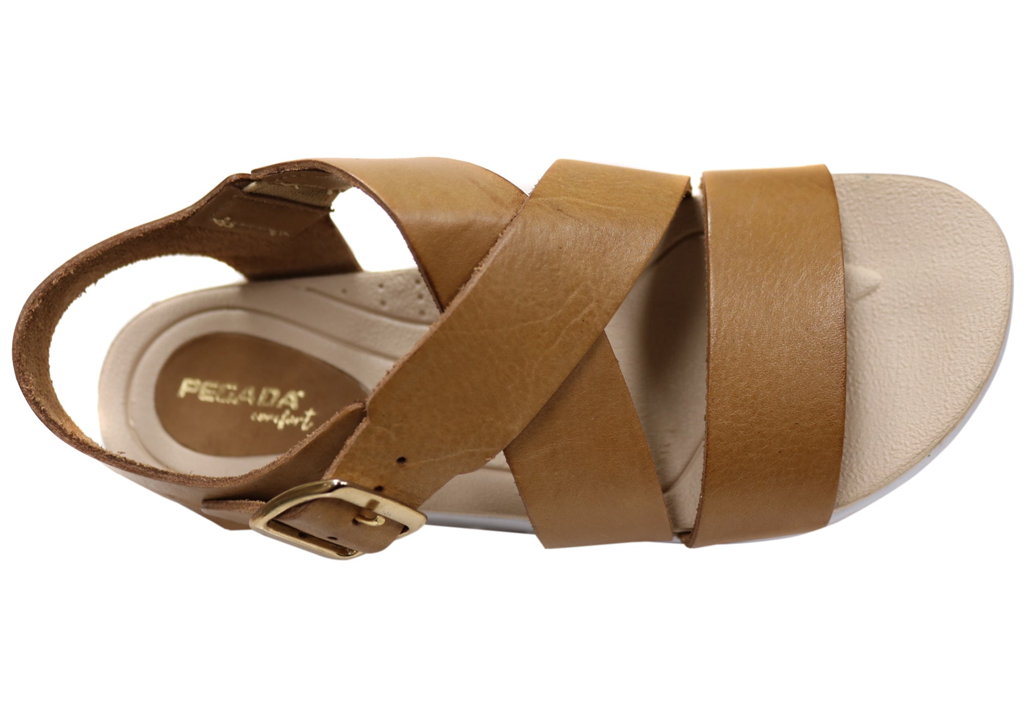 Pegada Robbina Women's Comfortable Leather Sandals - Handmade in Brazil - Perfect for Beach, Vacation & Summer Outfits