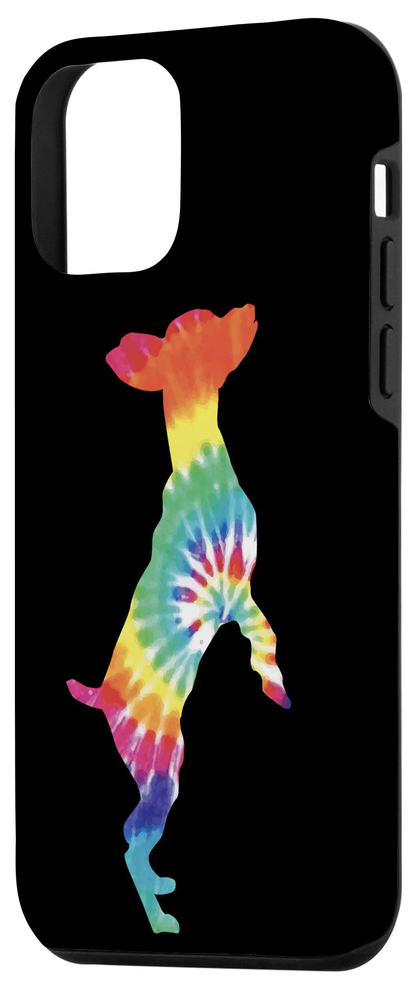 Vintage Tie Dye iPhone 12 Mini Phone Case for Dog Lovers - Cute Hippie Style Protective Cover with Dog Paw Prints | Perfect Gift for Pet Owners, Dog Walks & Music Festivals