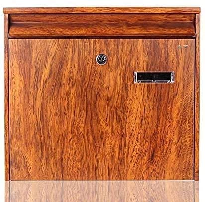 Large Wooden European Style Letterbox - 14x3.9x12.4 Inch Mailbox for Home & Garden - Durable Outdoor Post Box with Weatherproof Design - Perfect for Houses, Apartments & Office Buildings