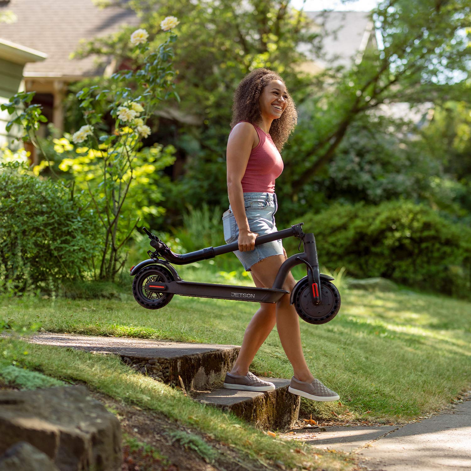 Jetson Eris Foldable Electric Scooter for Adults - 15MPH, 12 Mile Range, LCD Display & Phone Mount | Commuter, Campus, Urban Transportation