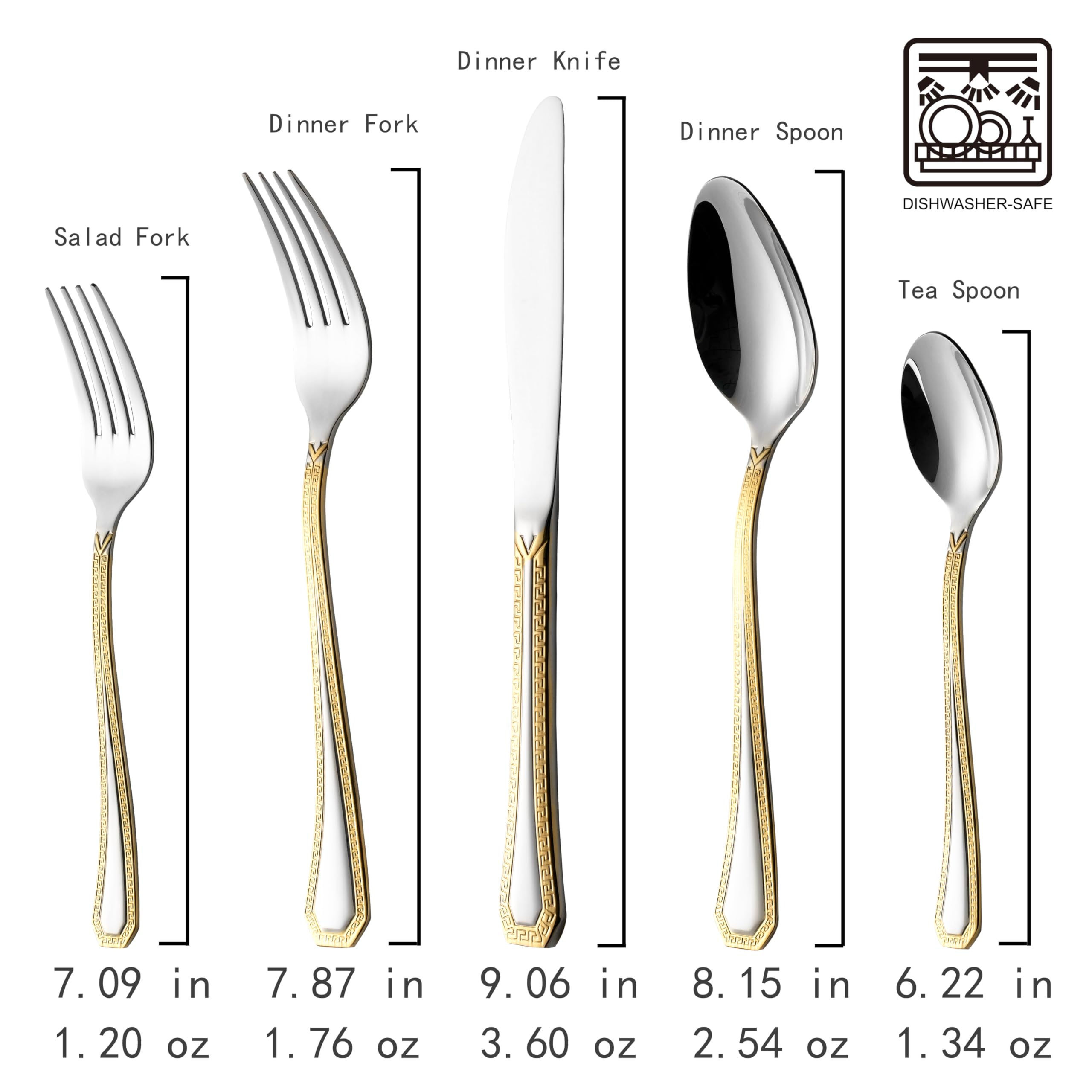 75-Piece Luxury Gold Flatware Set for 12 with Wooden Storage Case - 24K Gold Plated Premium Dining Cutlery, 18/10 Surgical Stainless Steel Silverware - Perfect for Weddings, Dinner Parties & Holiday Entertaining