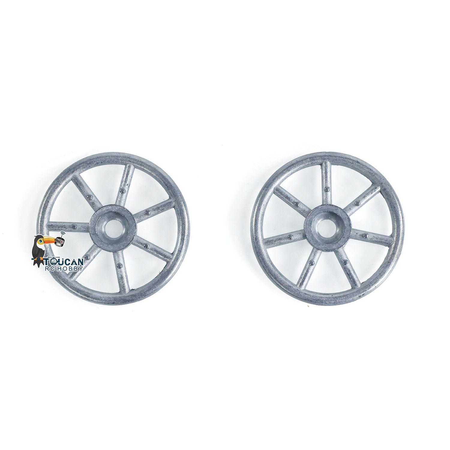 1 Pair Metal Sprockets Driving Wheel & Idler Wheel for HengLong 1/16 RC Battle Tank 3858 3859 - German Panzer IV F F2 Military Armored Car Replacement Parts - Perfect for RC Tank Enthusiasts & Model Collectors
