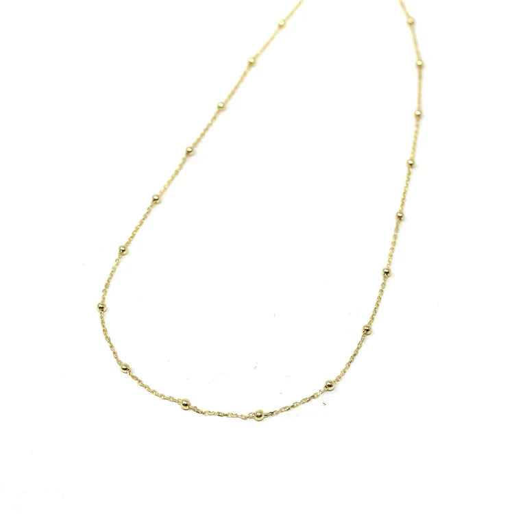 PREORDER: Gold Baby Ball Chain Necklace - Elegant & Dainty Jewelry for Infants & Toddlers - Perfect for Christenings, Birthdays & Special Occasions