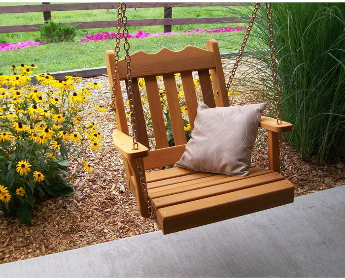 Regallion 2' Royal Chair Swing - Outdoor Hanging Egg Chair with Stand, Patio Swing for Garden, Porch, Backyard Relaxation - Perfect for Lounging, Reading & Sunbathing
