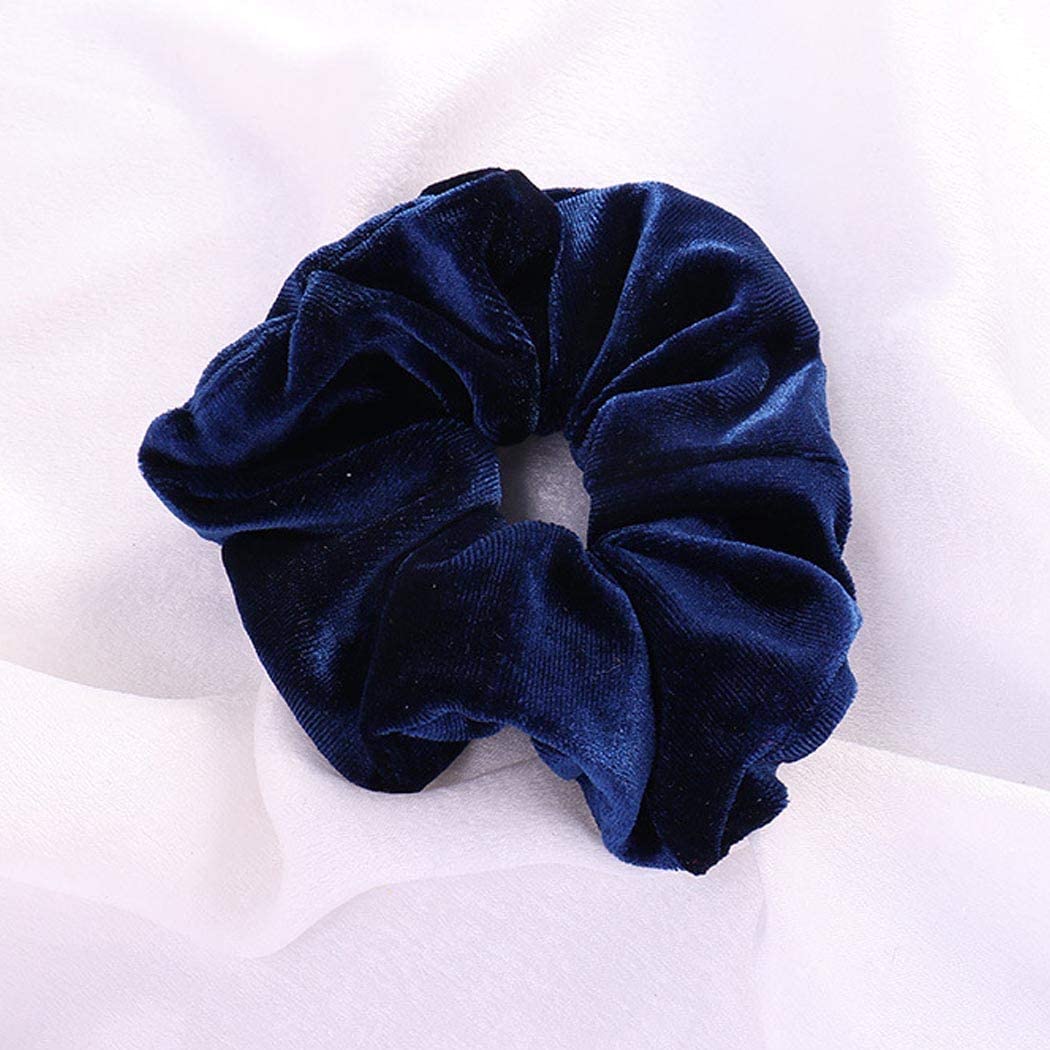 ALIBA COLLECTION 4-Pack Velvet Scrunchies for Women - Soft Hair Ties & Elastic Hair Bands for Thick Hair - Large Ponytail Holders & Cute Hair Accessories - Perfect for Work, Gym, and Everyday Styling