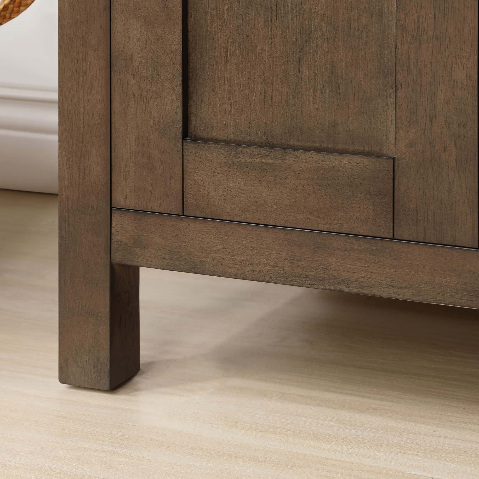 Ove Decors Tahoe 48-Inch Bathroom Vanity in Almond Latte Brushed Finish - Modern Double Sink Vanity with Soft-Close Drawers for Master Bathroom or Guest Bath Remodel