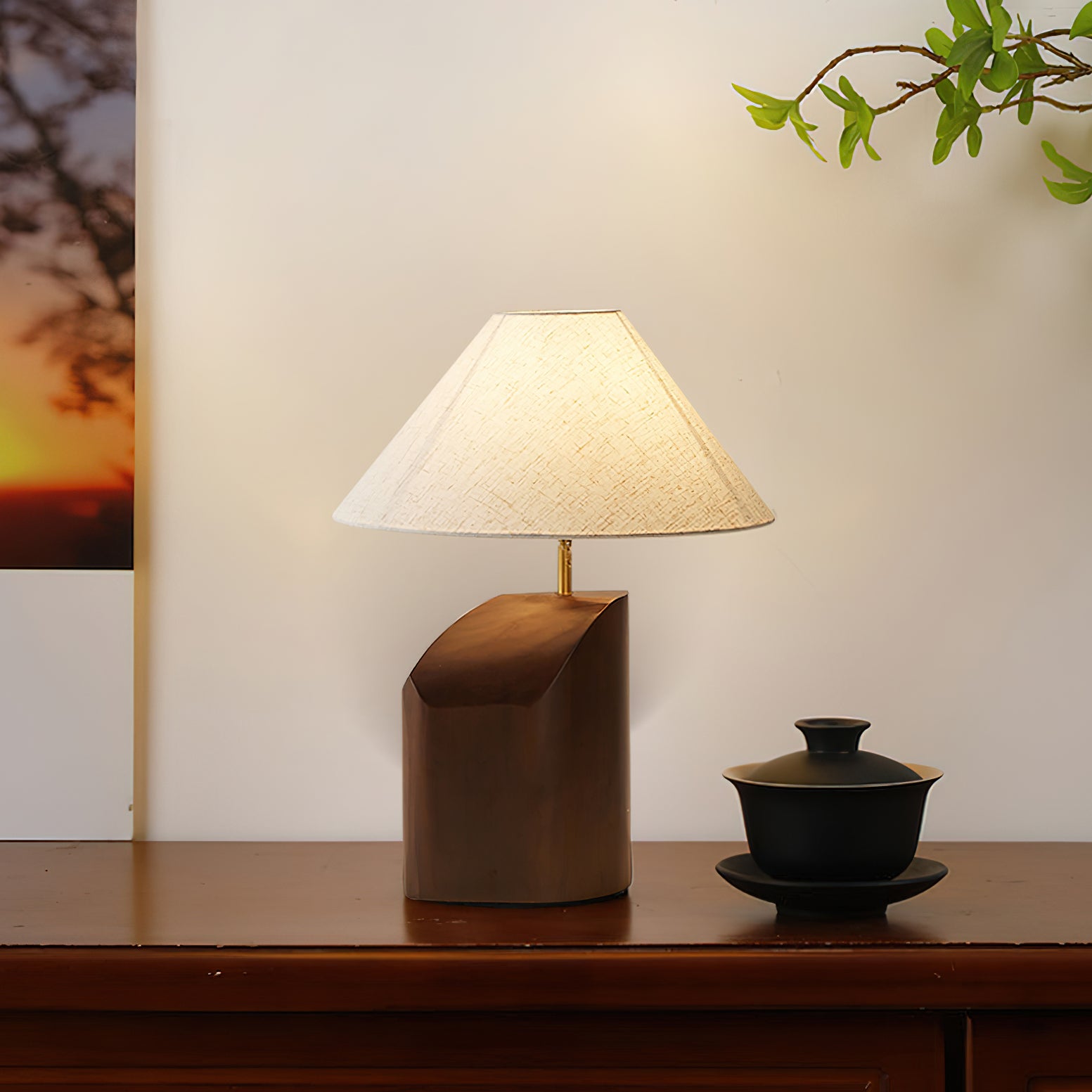 Arouca Modern Table Lamp - Stylish LED Bedside Night Light for Living Room, Bedroom & Office - Warm White & Cool White Dimmable Lighting