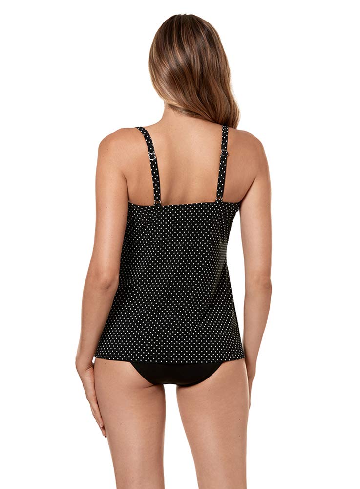 Miraclesuit Women's Love Knot Sweetheart Neckline Underwire Bra Tankini Top - Flattering Swimwear for Pool, Beach & Vacation