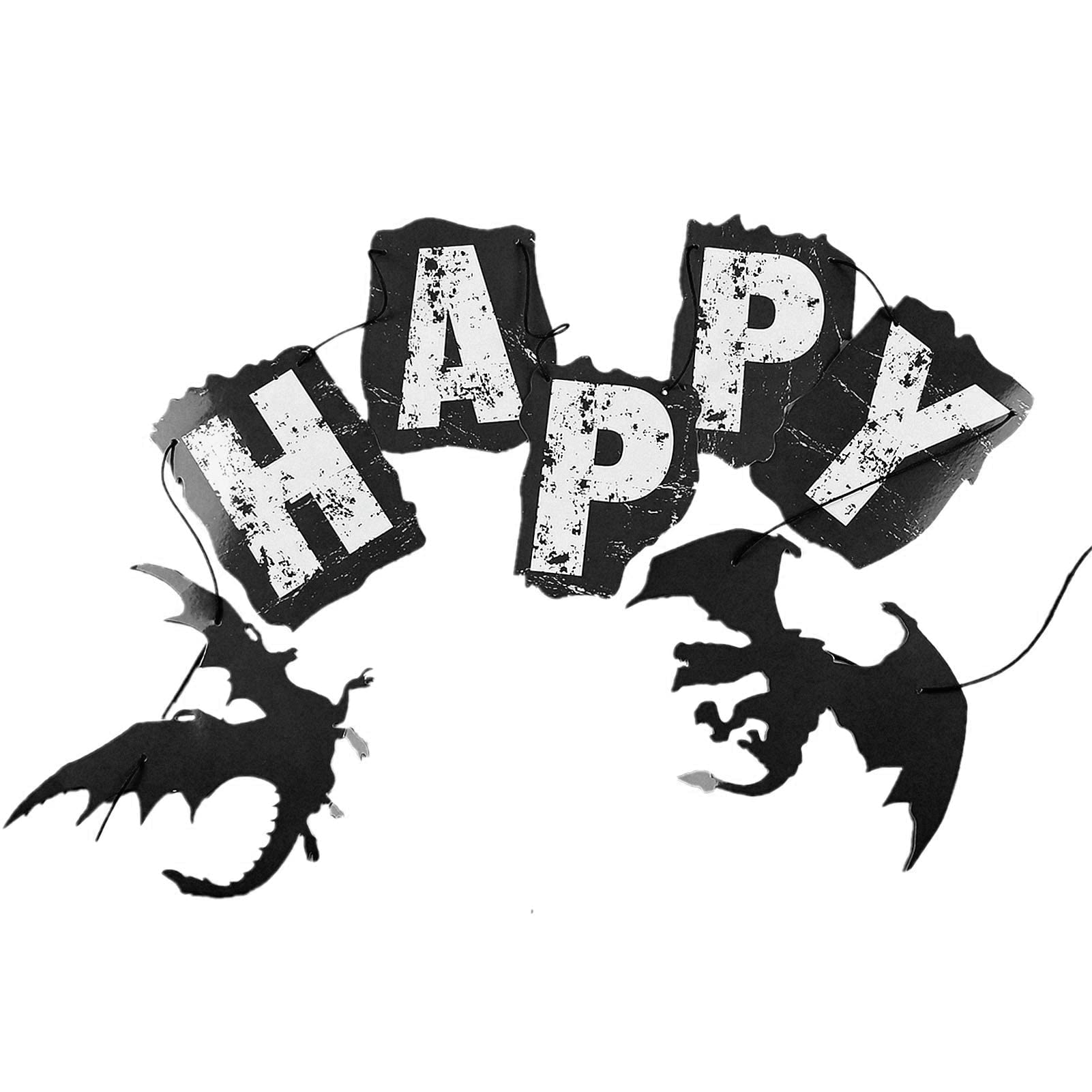 Game of Thrones Dragon Themed Birthday Banner - Medieval Fantasy Party Decorations for Baby Showers, 1st Birthdays & Themed Celebrations - Perfect for Dragon Knight, Fairy Tale & Fantasy Party Decor