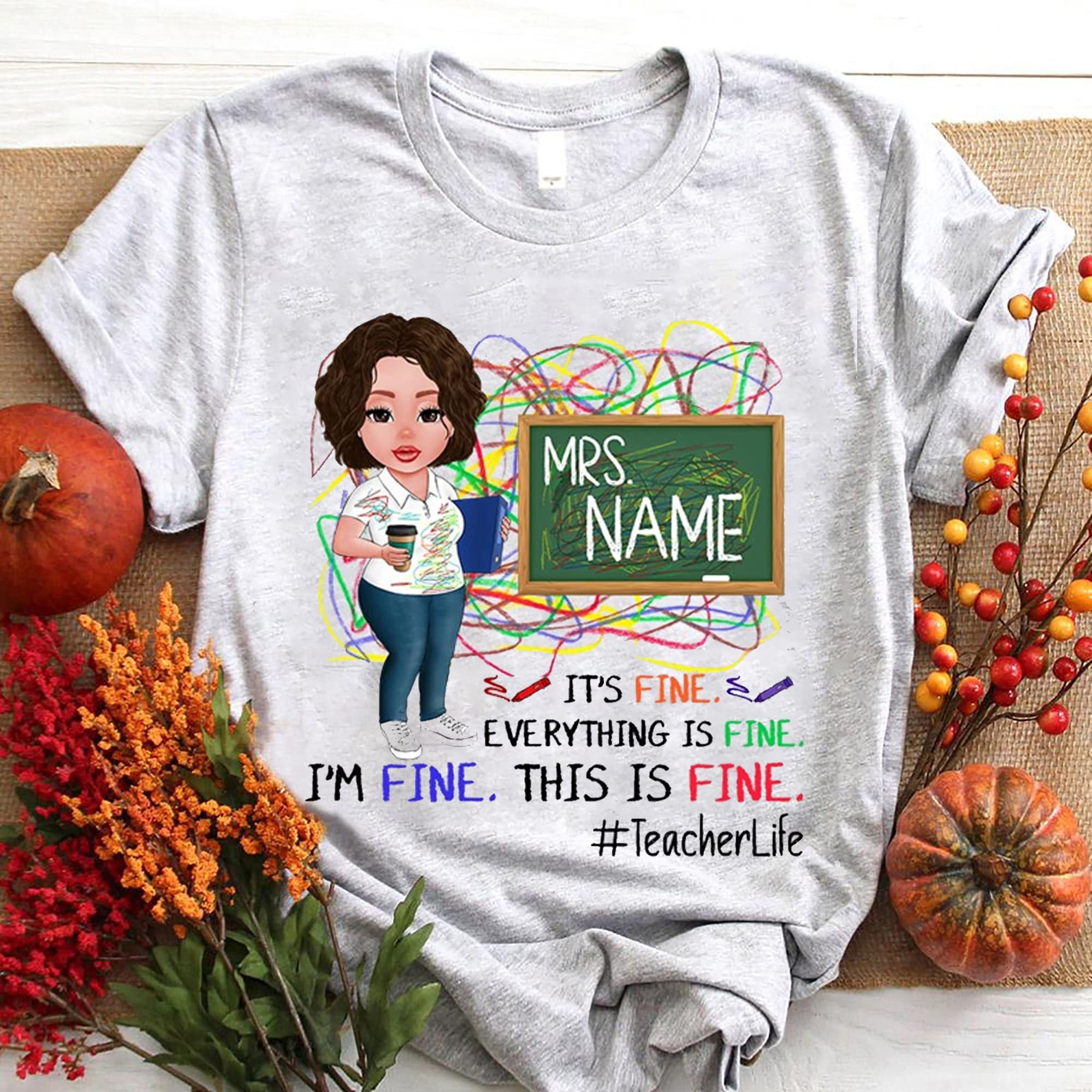 Custom Cartoon Teacher Shirt - Personalized Art Teacher T-Shirt for Men - Unique Teaching Apparel - Perfect Gift for Educators & School Staff - Ideal for Classroom, Teacher Appreciation Week & School Events