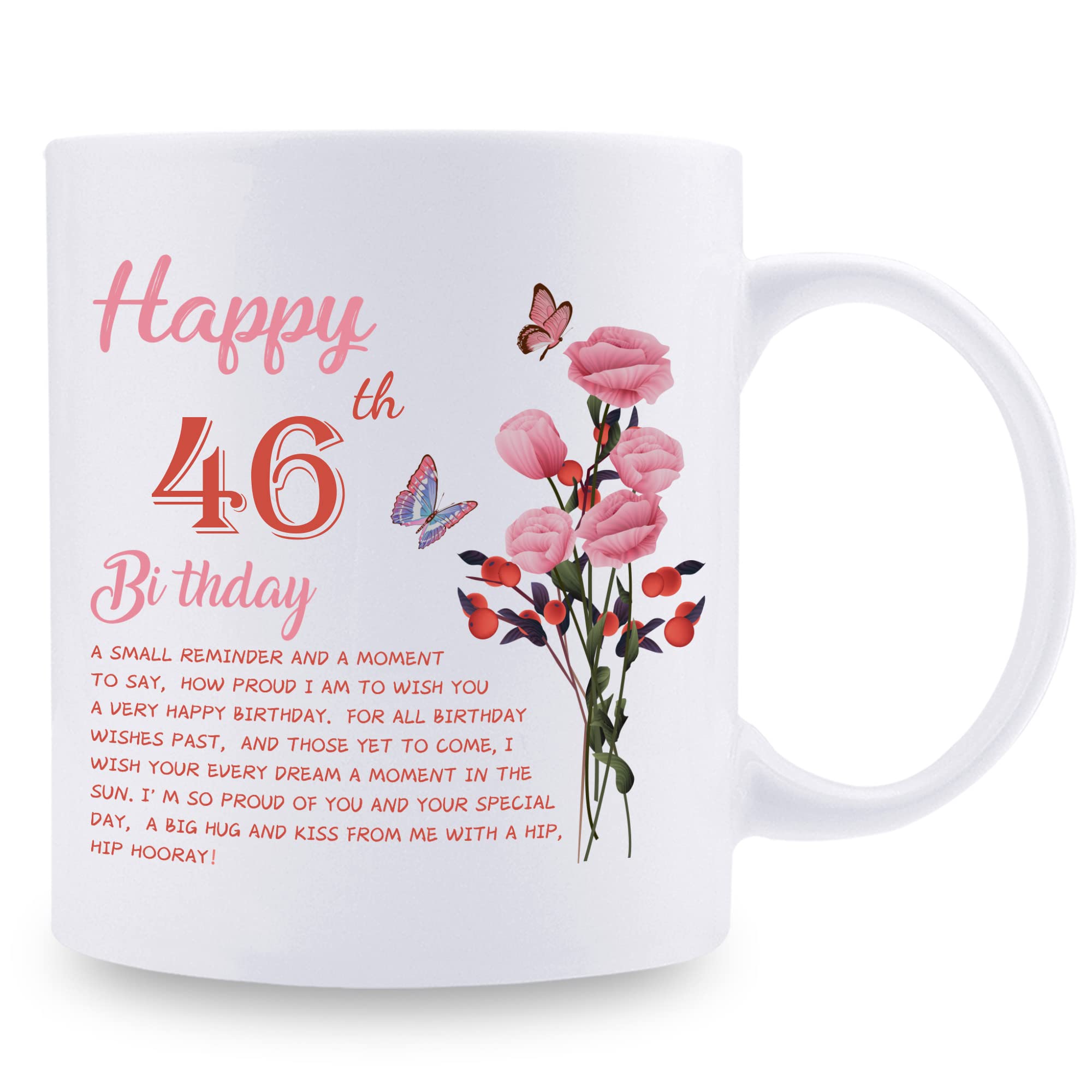 46th Birthday Gifts for Women - Funny 11oz Coffee Mug for Wife, Mom, Sister, Aunt & Coworker - Perfect Birthday Present for Women's 46th Birthday Celebration - Great for Office, Home & Party Use