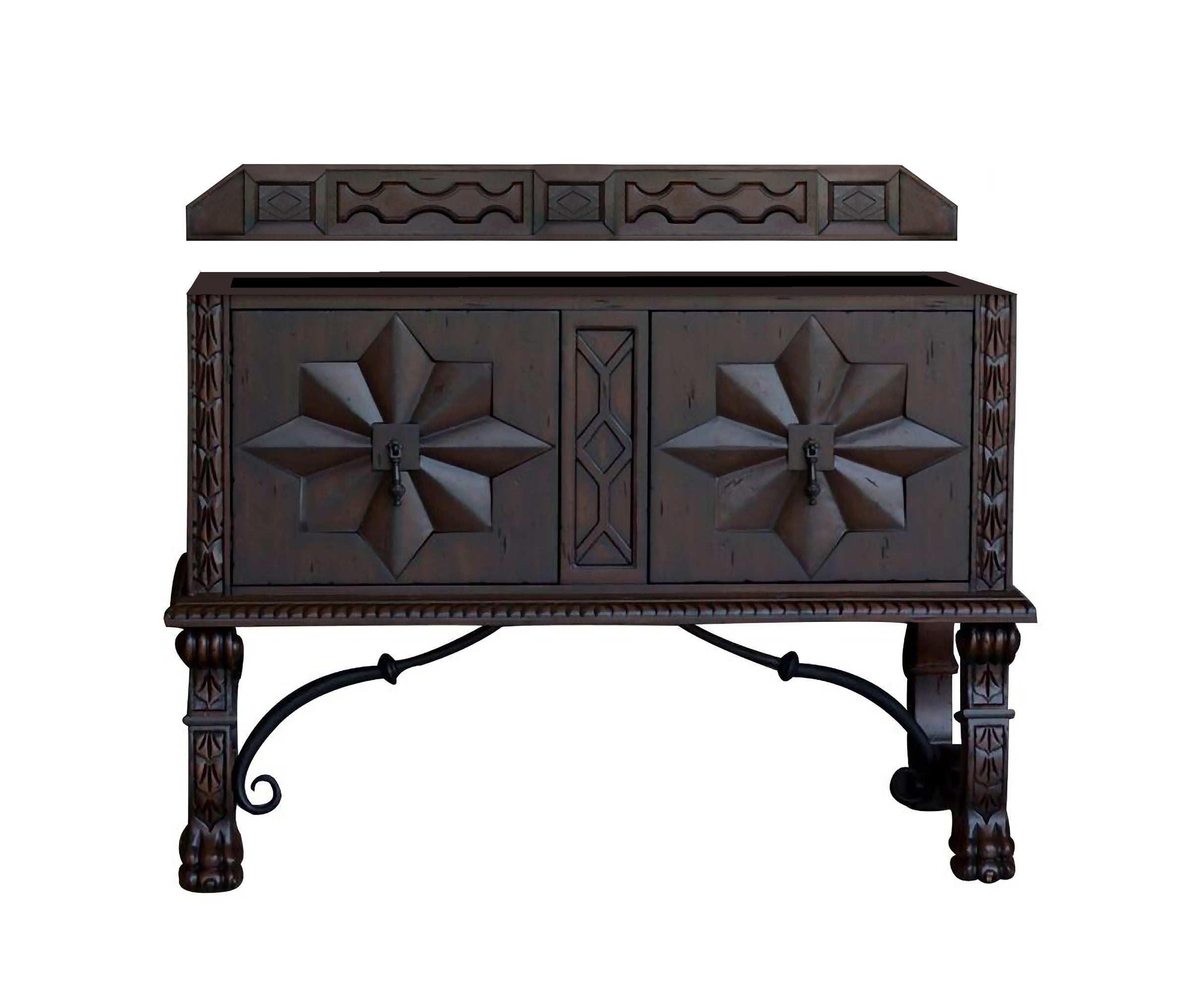 Balmoral 48 Inch Single Bathroom Vanity Cabinet in Antique Walnut Finish - Perfect for Modern and Traditional Bathroom Designs