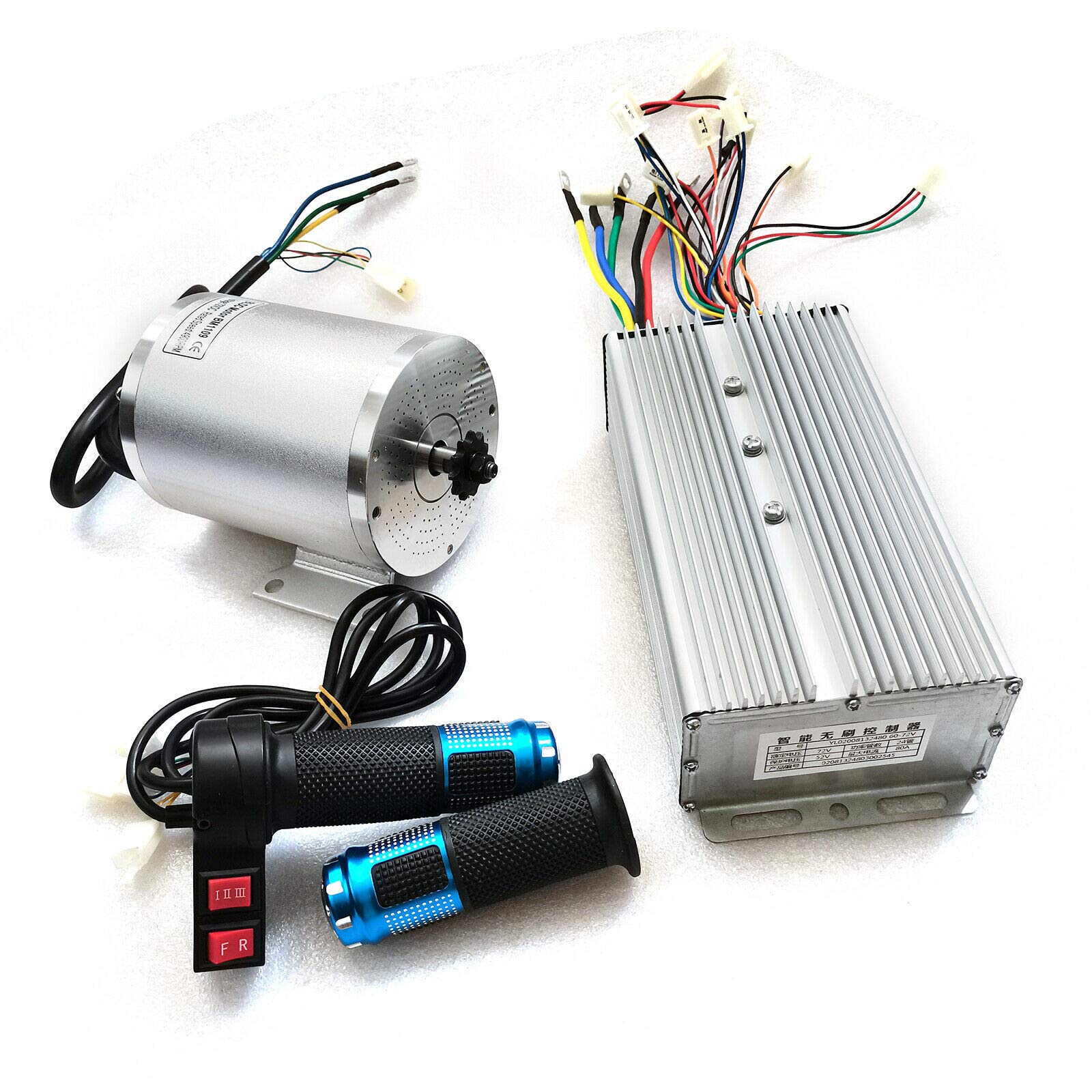 72V 3000W BLDC Brushless Motor Kit with Controller - 4900RPM High Speed Electric Motor for E-Bike & Scooter - Perfect for DIY Electric Vehicle Upgrades and High Performance Conversions