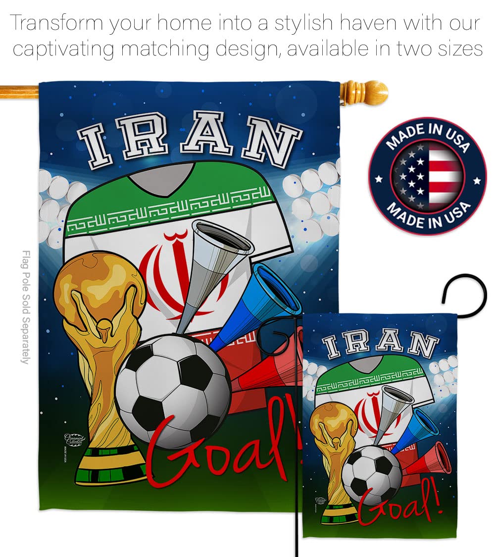 Iran Flag - World Cup Soccer Decor for Home, Garden & Sports Fans