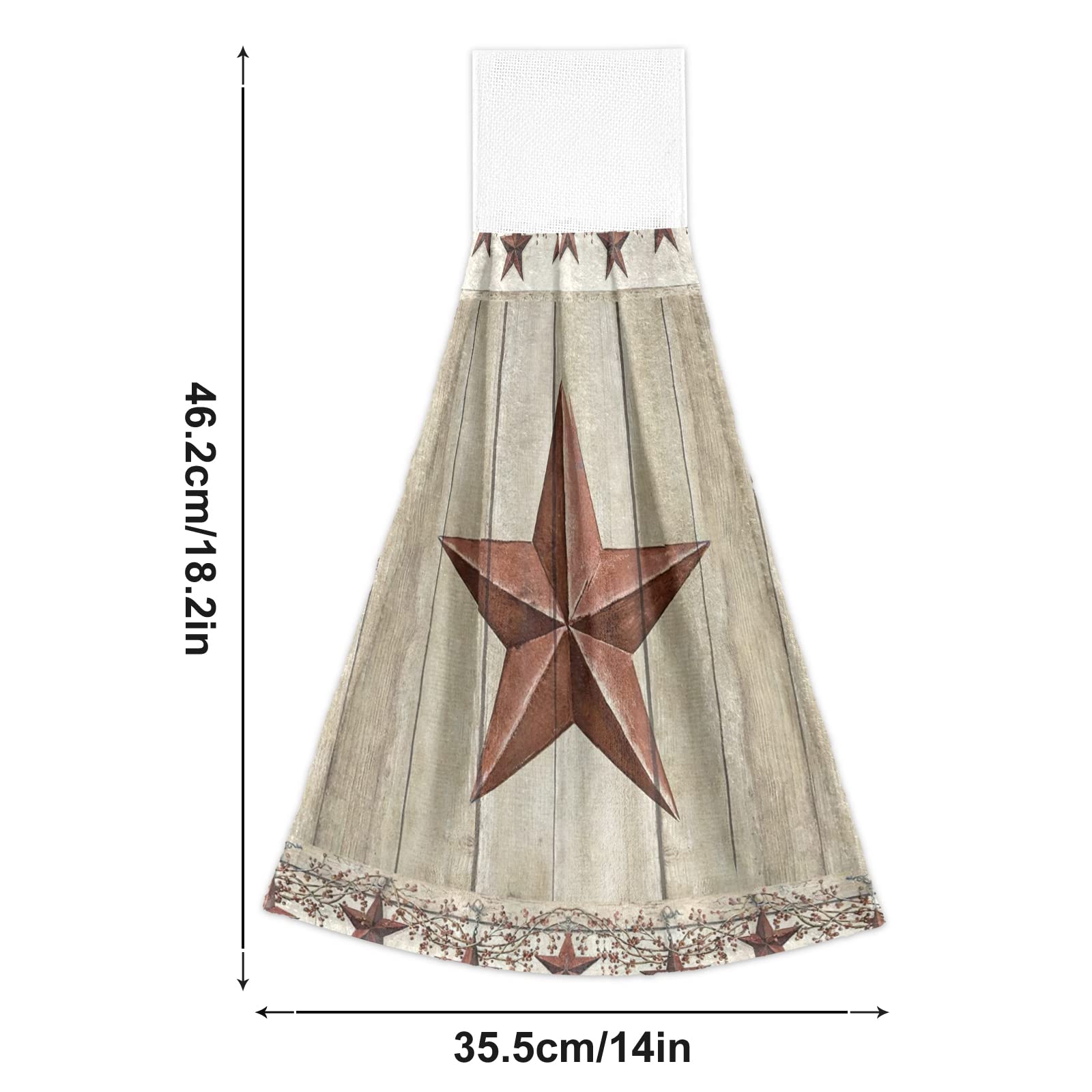 Rustic Kitchen Towels 2-Pack - Absorbent & Soft for Bathroom & Kitchen Use