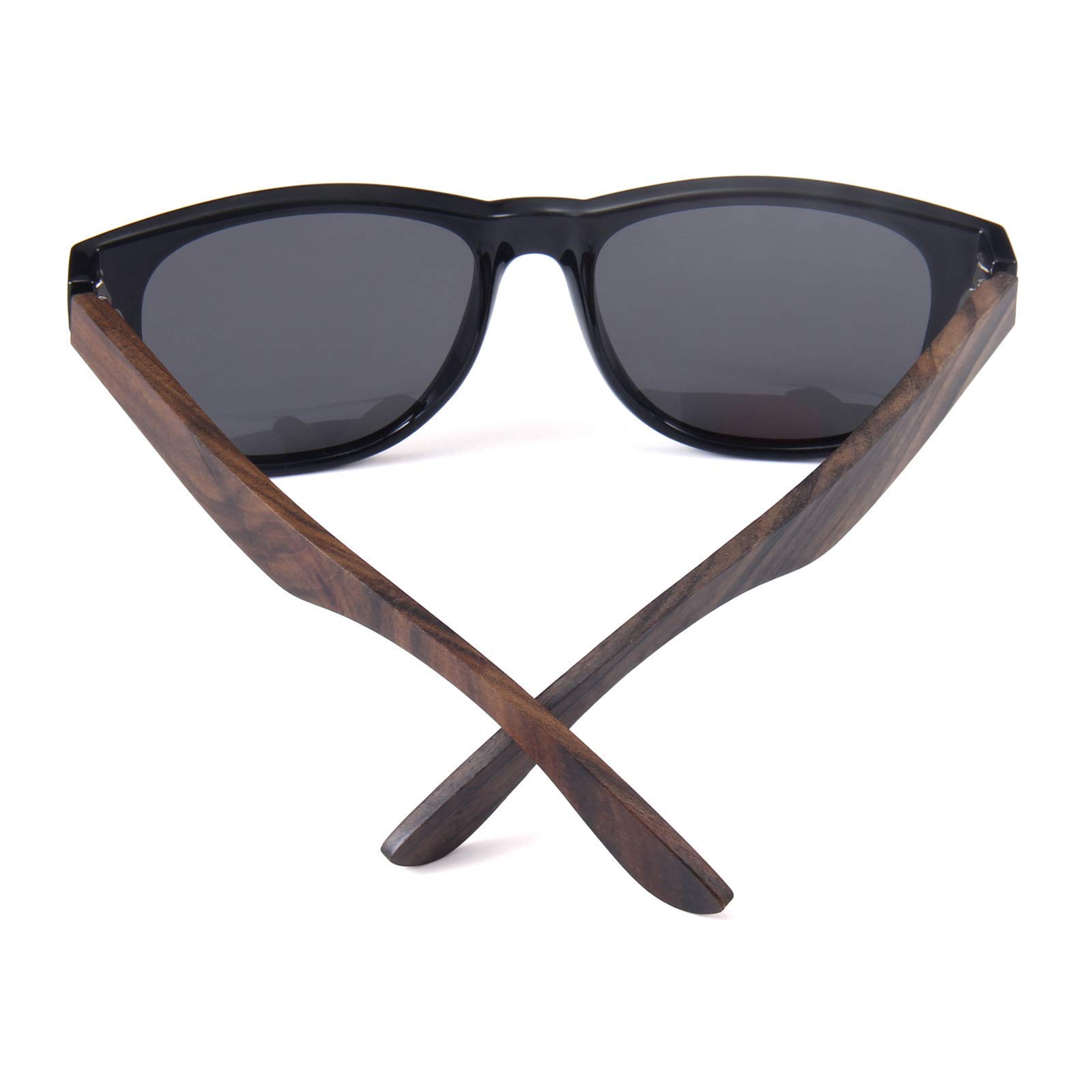 Wooden Polarized Sunglasses for Men & Women - HSA Handcrafted Wood Frame UV Protection - Perfect for Outdoor Sports, Driving & Beach Activities