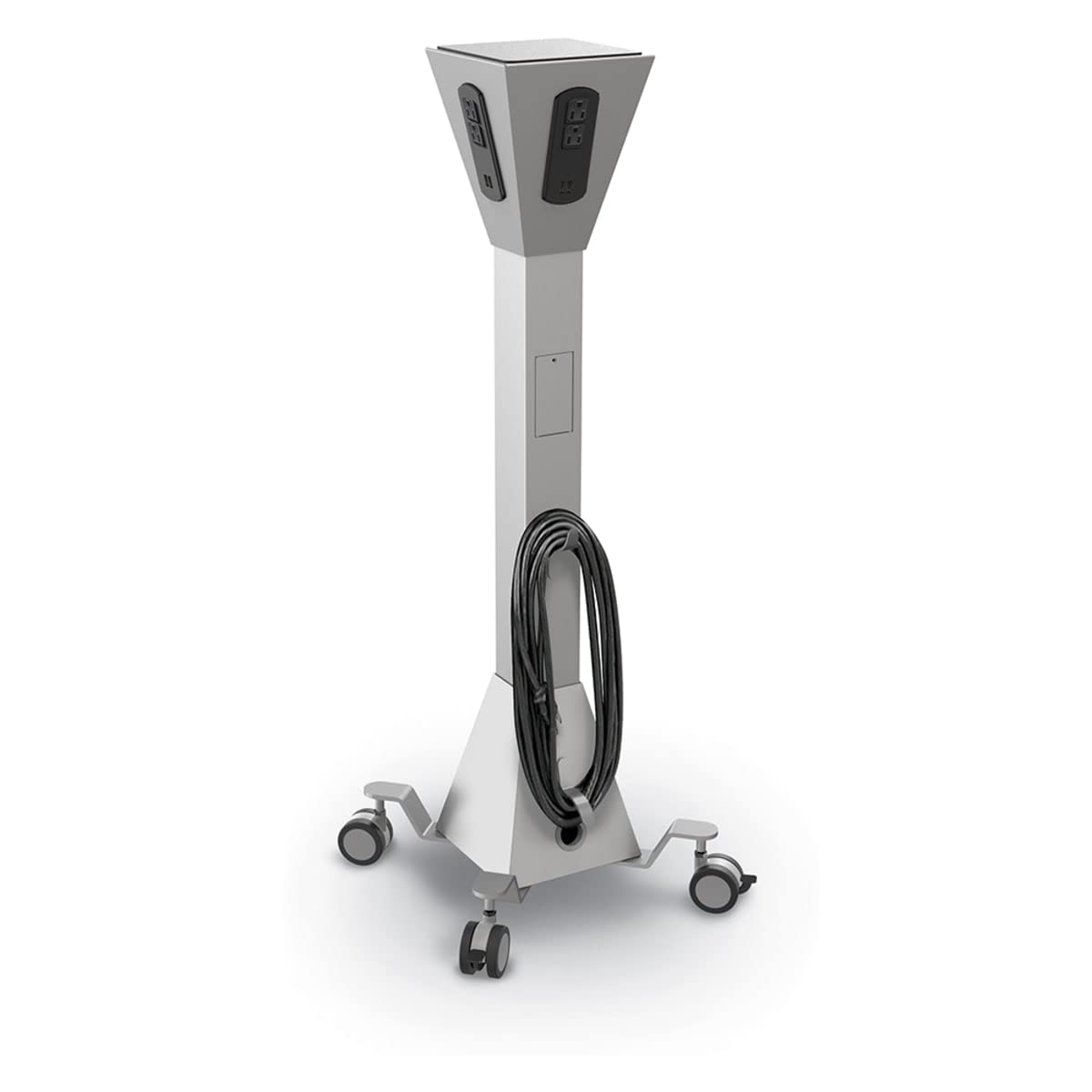MooreCo MoorePower Tower with AC Outlet & USB Charging Ports | 13.5ft Power Extension Cord (Model 27735) | Perfect for Home Office, Gaming Setup & Workspace Power Needs