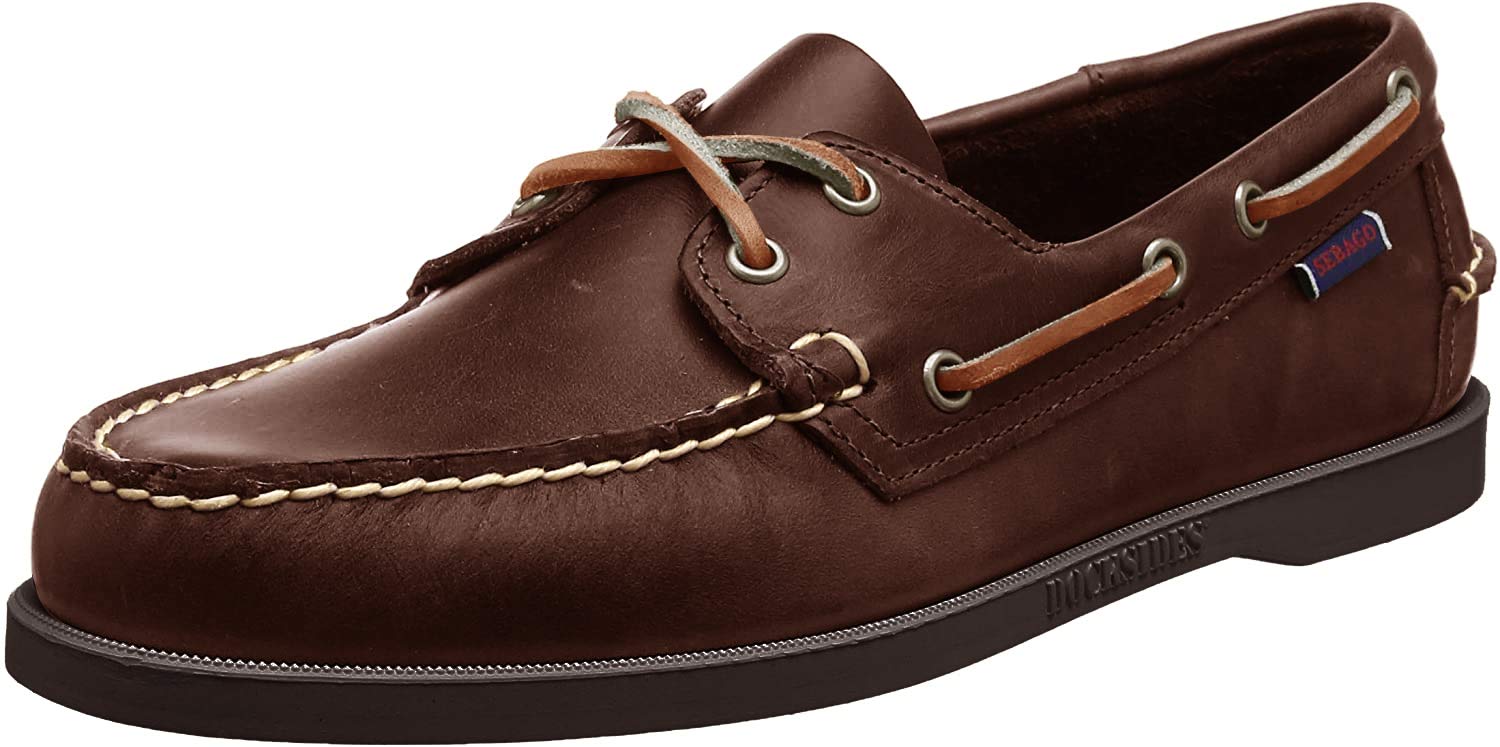 Sebago Men's Docksides Boat Shoes - Classic Leather Deck Shoes for Men | Comfortable Slip-On Boat Shoes for Sailing, Casual Wear & Summer Outfits