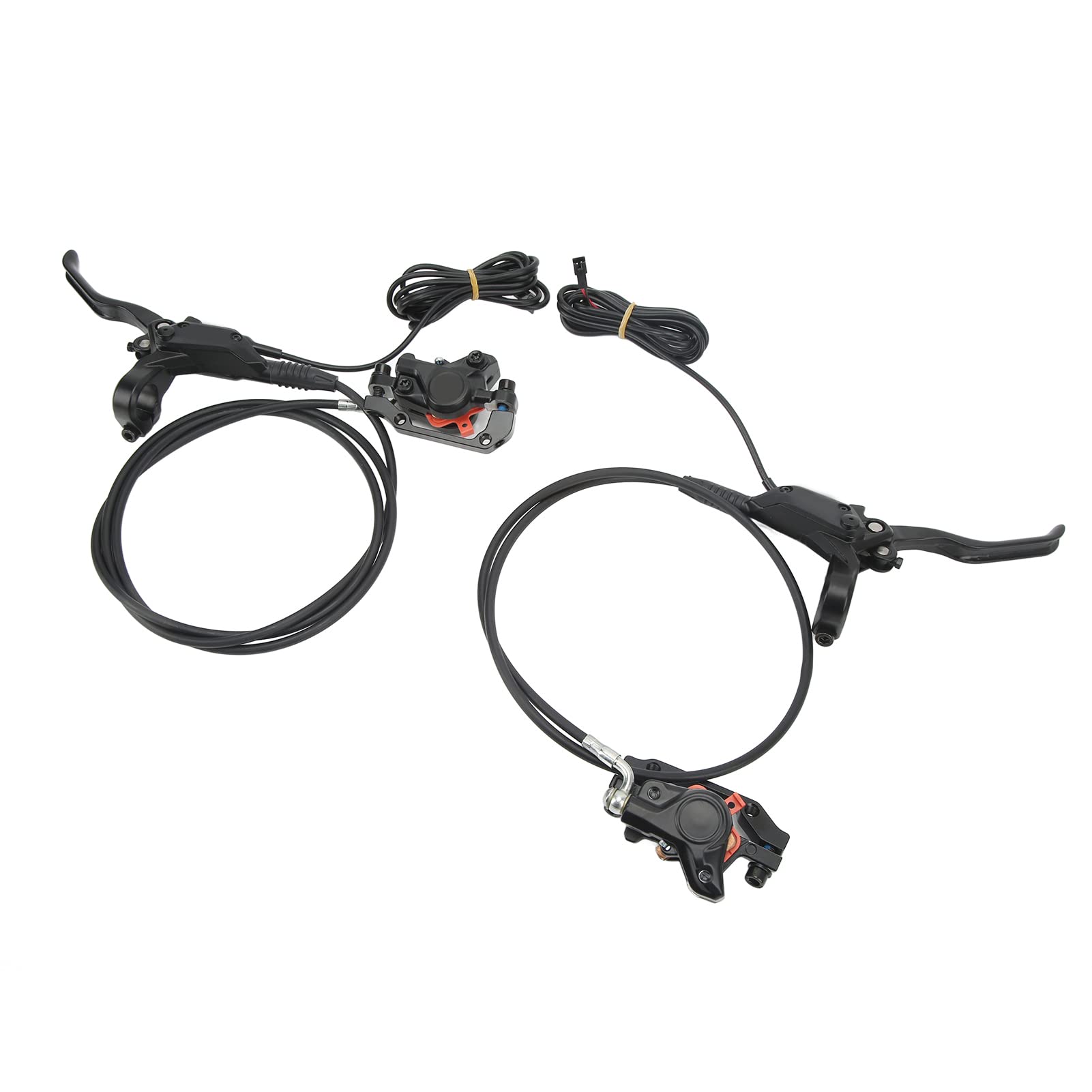 Hydraulic Disc Brake Set - Dual Piston Power Off Brake Kit, Aluminum Alloy Oil Brake System for Folding Electric Scooters & E-Bike Modifications | Perfect for Commuting, Off-Road Adventures & Urban Riding
