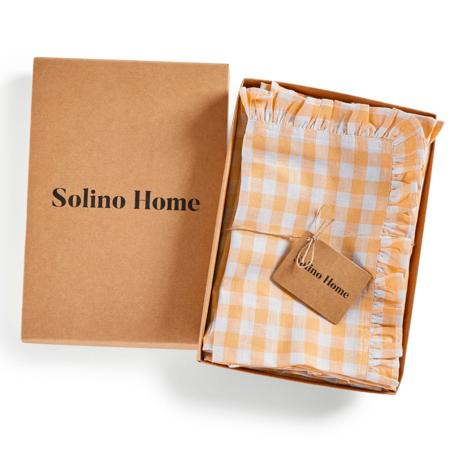 Stylish Gingham Ruffle Napkins Set of 4 - Premium Cotton Table Linens for Dining, Parties & Home Decor