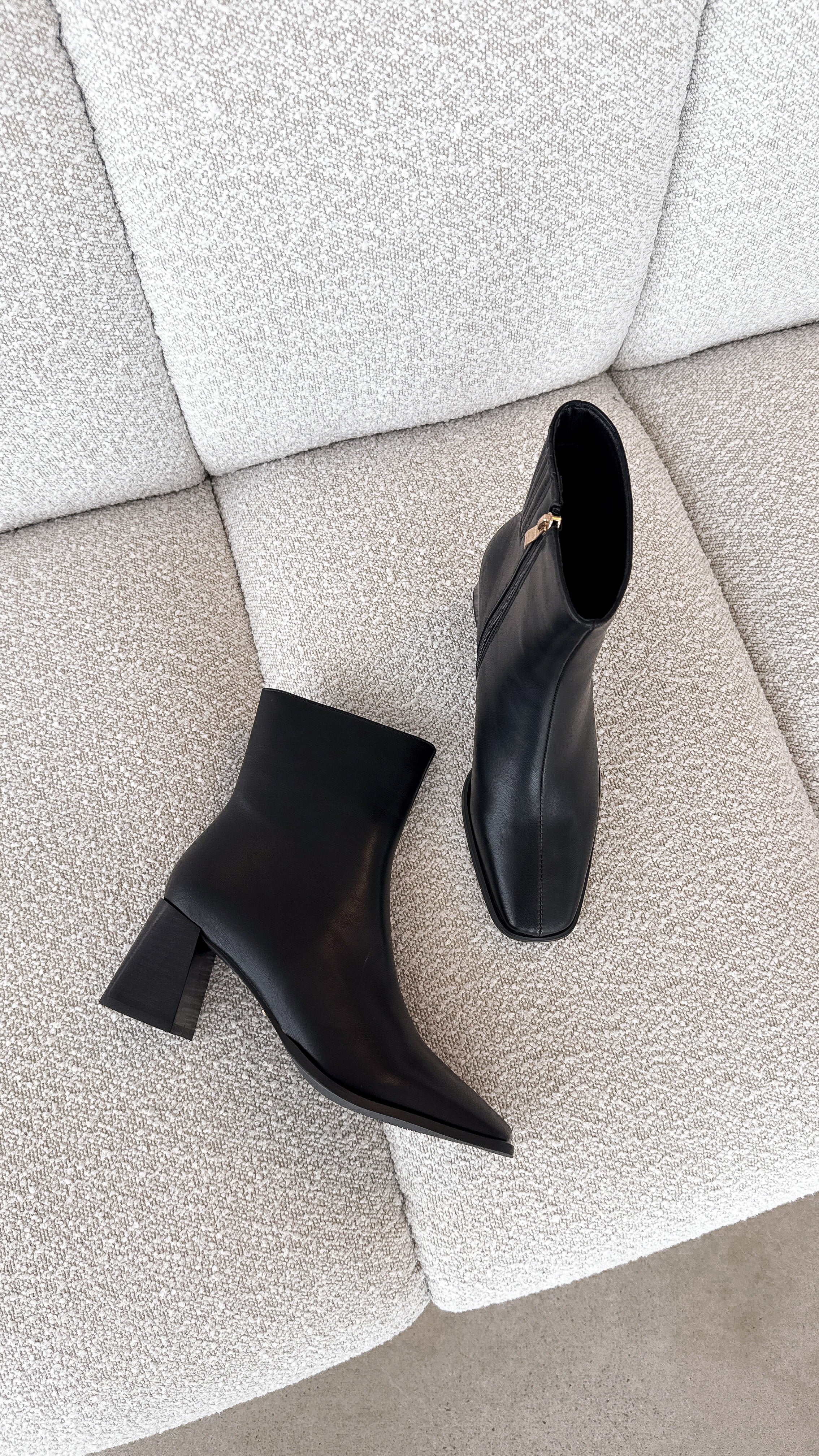 Alania Black Leather Ankle Boots for Women - Stylish & Comfortable Footwear for Casual Outings & Office Wear