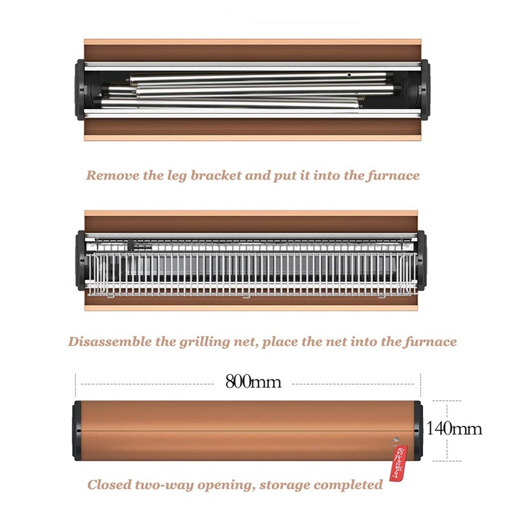Portable Folding Charcoal BBQ Grill for Outdoor Cooking, Camping, Picnics & Backyard - Compact & Lightweight Design for Easy Transport & Storage