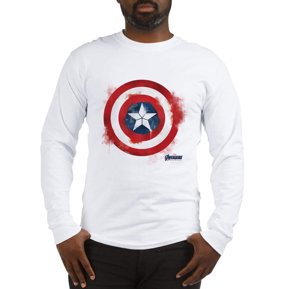 Captain America Long Sleeve T-Shirt for Men - Marvel Superhero Graphic Tee | Perfect for Cosplay, Comic Con & Casual Wear