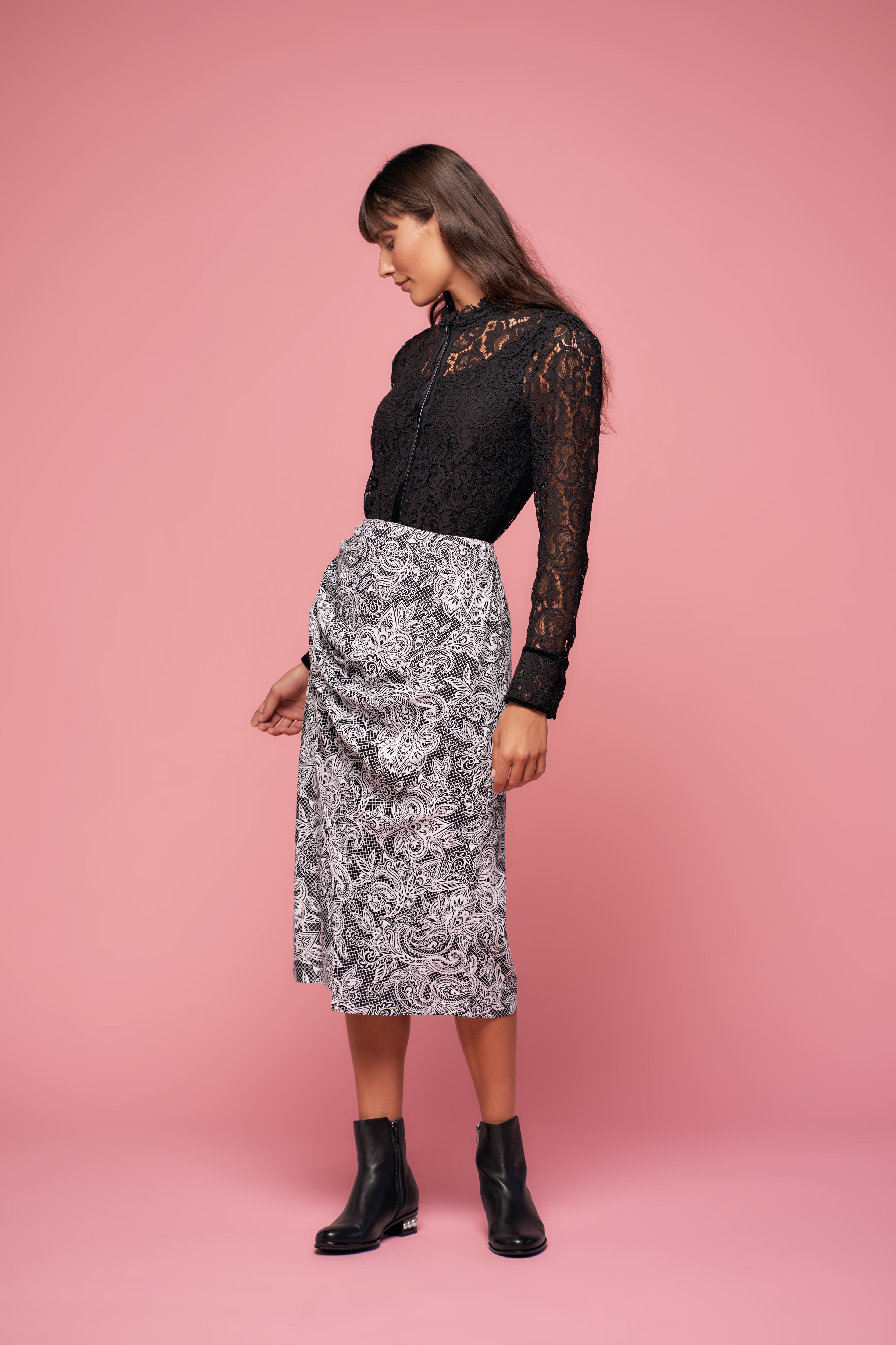 Stylish Twist Print Flowy Midi Skirt for Women - Boho Chic Summer Beach Dress, Perfect for Vacations & Casual Outings