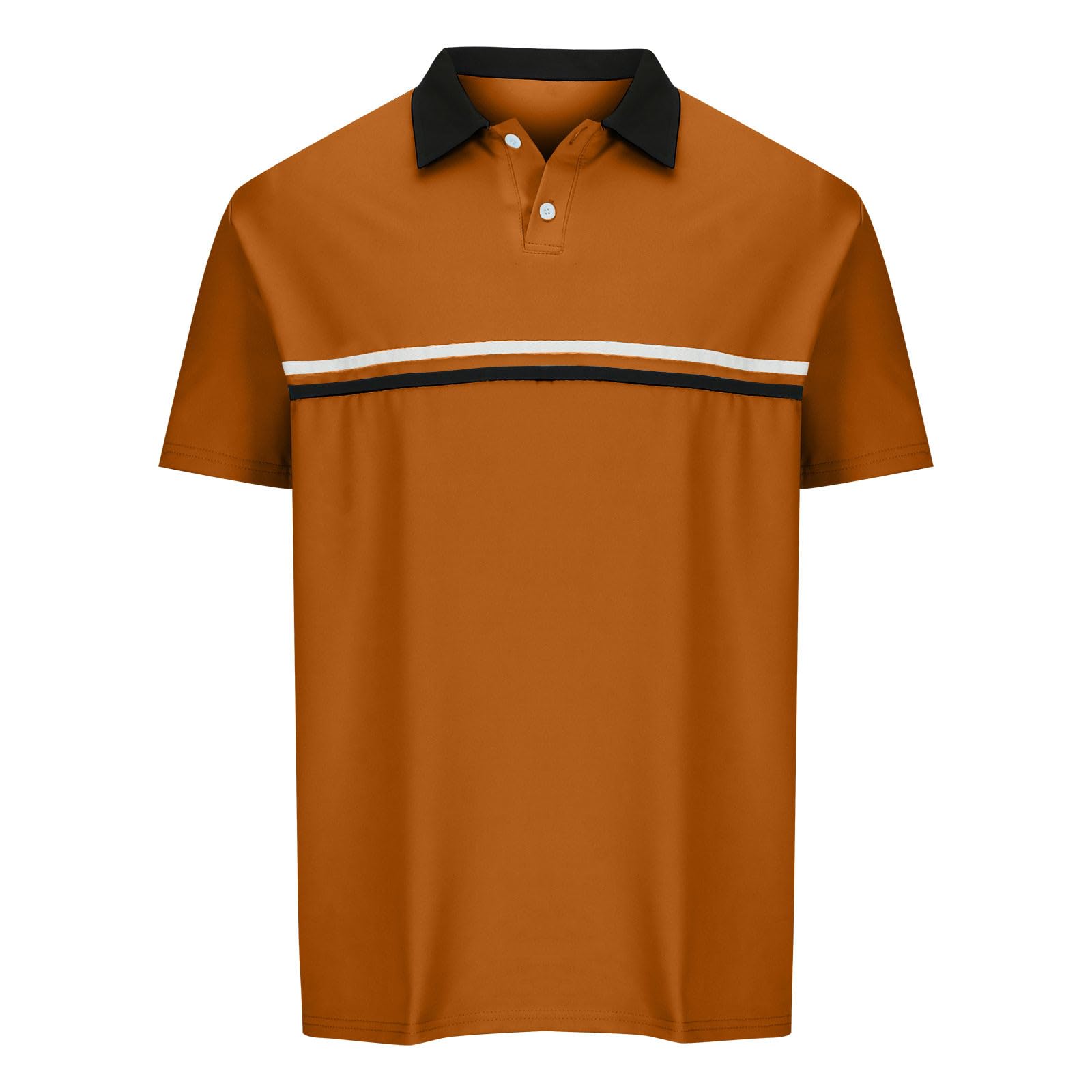 Men's Striped Polo Shirts - Short Sleeve Casual T-Shirts for Summer | Business & Golf Wear | Work Blouse Tops for Dads | Perfect for Office, Golf Course & Weekend Outings