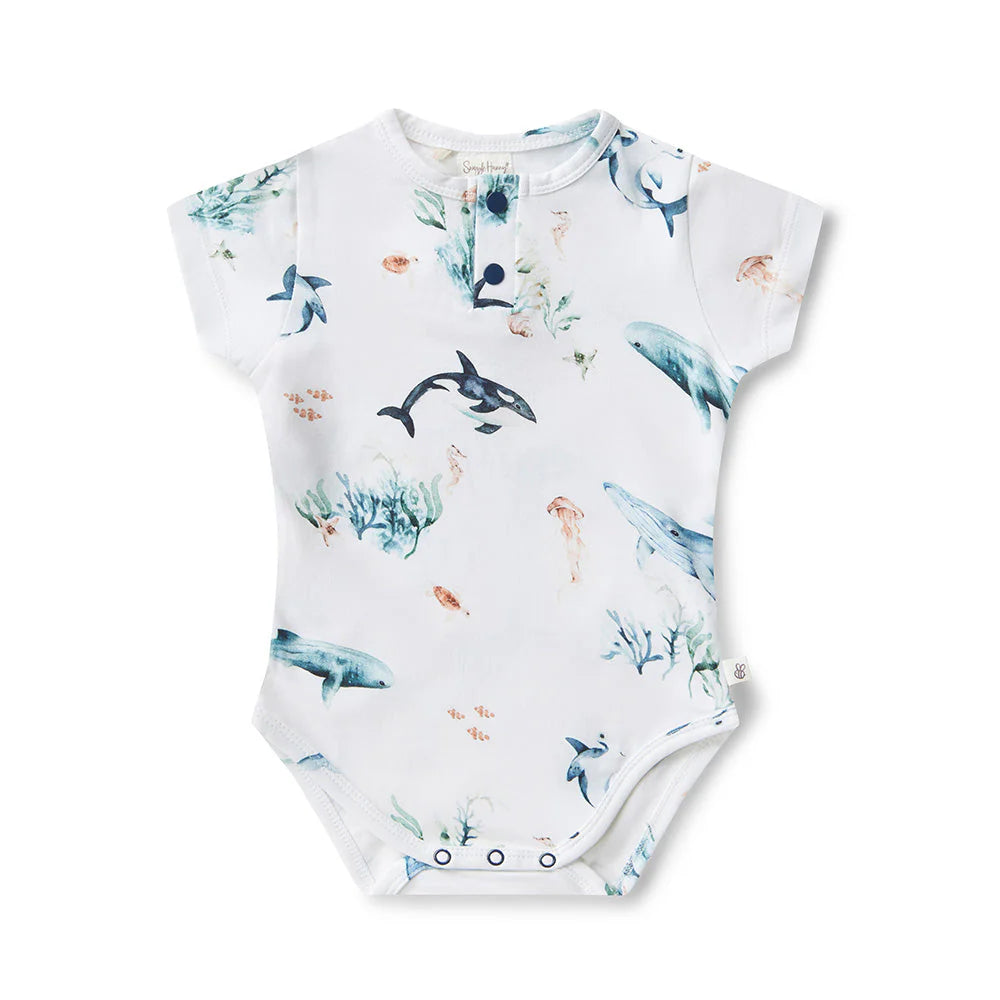 Organic Cotton Short Sleeve Baby Bodysuit - Snuggle Hunny | Soft & Breathable Infant Onesie | Perfect for Playtime, Daycare & Family Outings